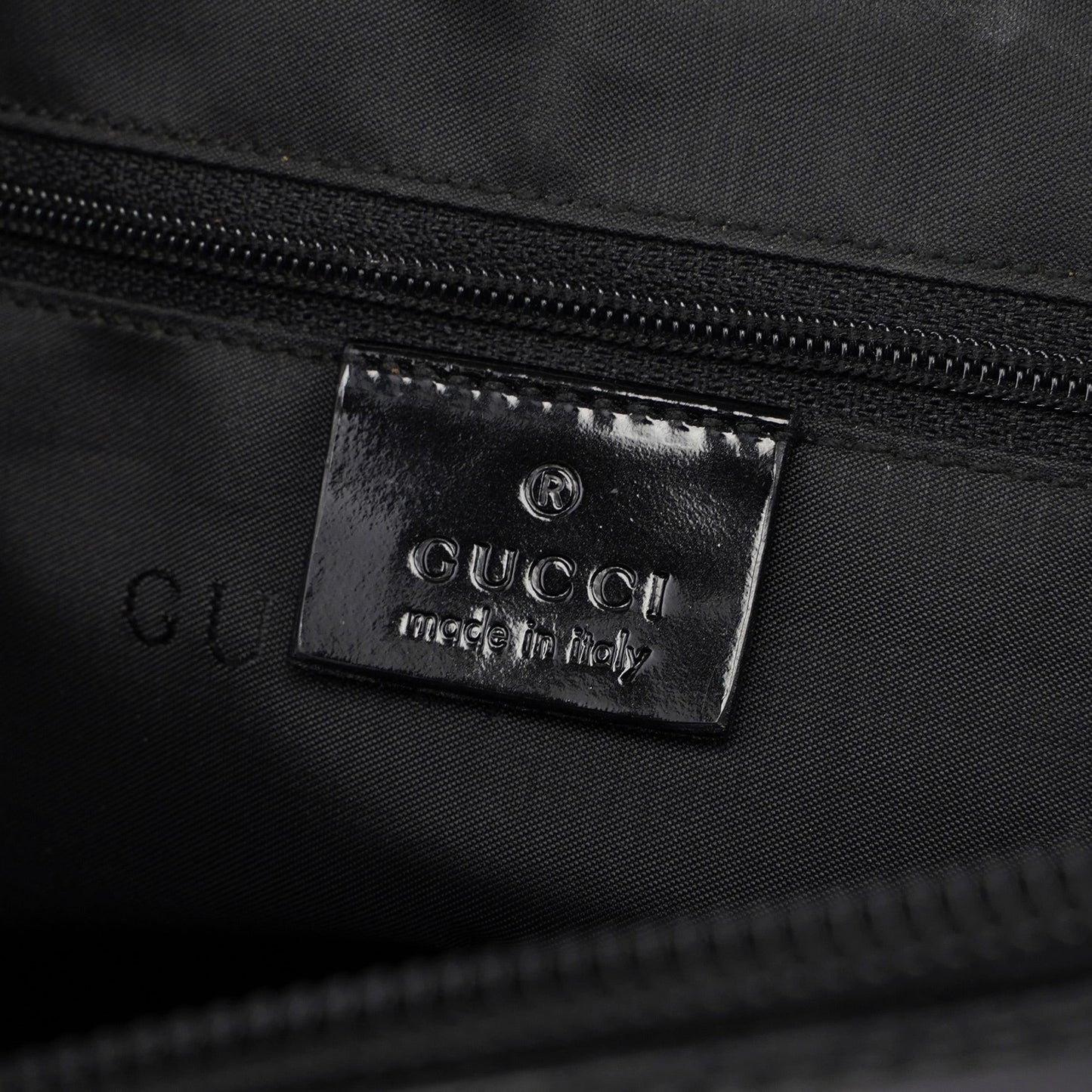 Black Patent Leather Bamboo 2-Way Tote