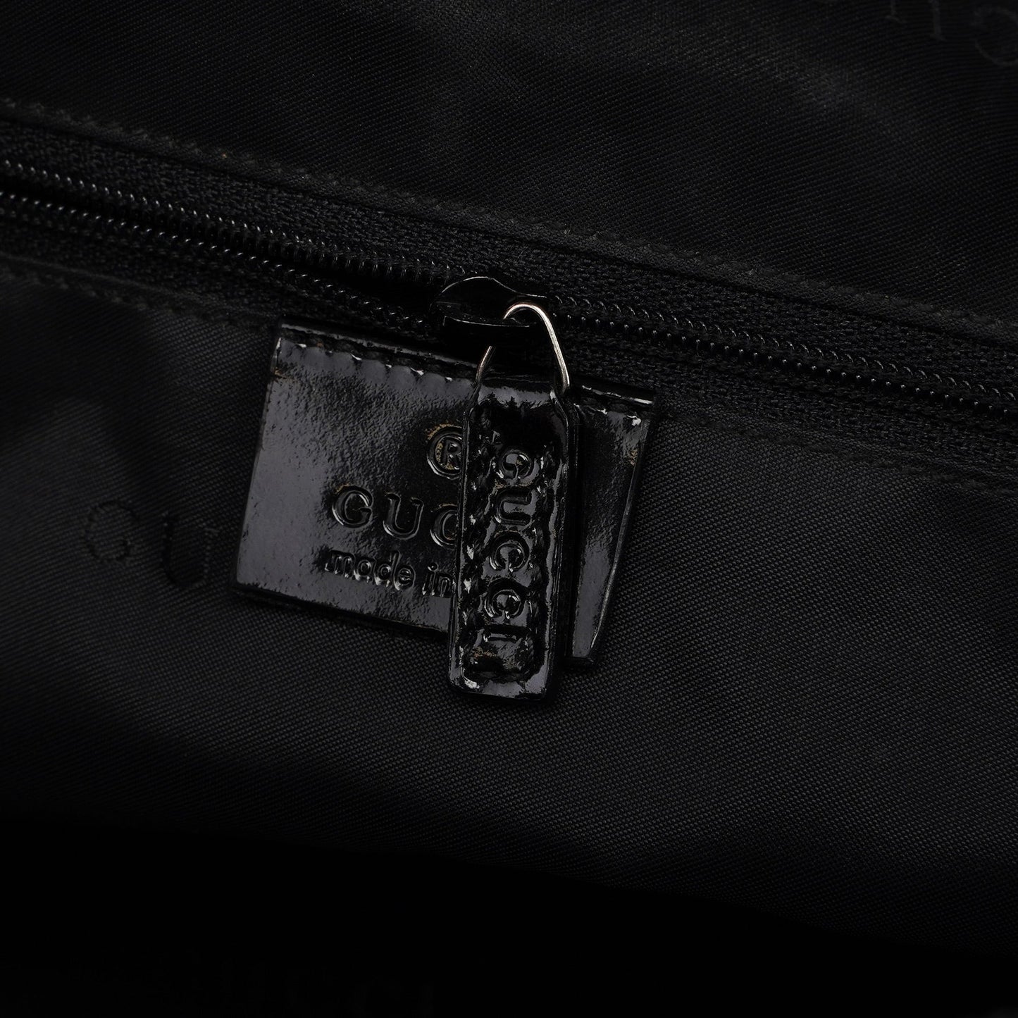 Black Patent Leather Bamboo 2-Way Tote