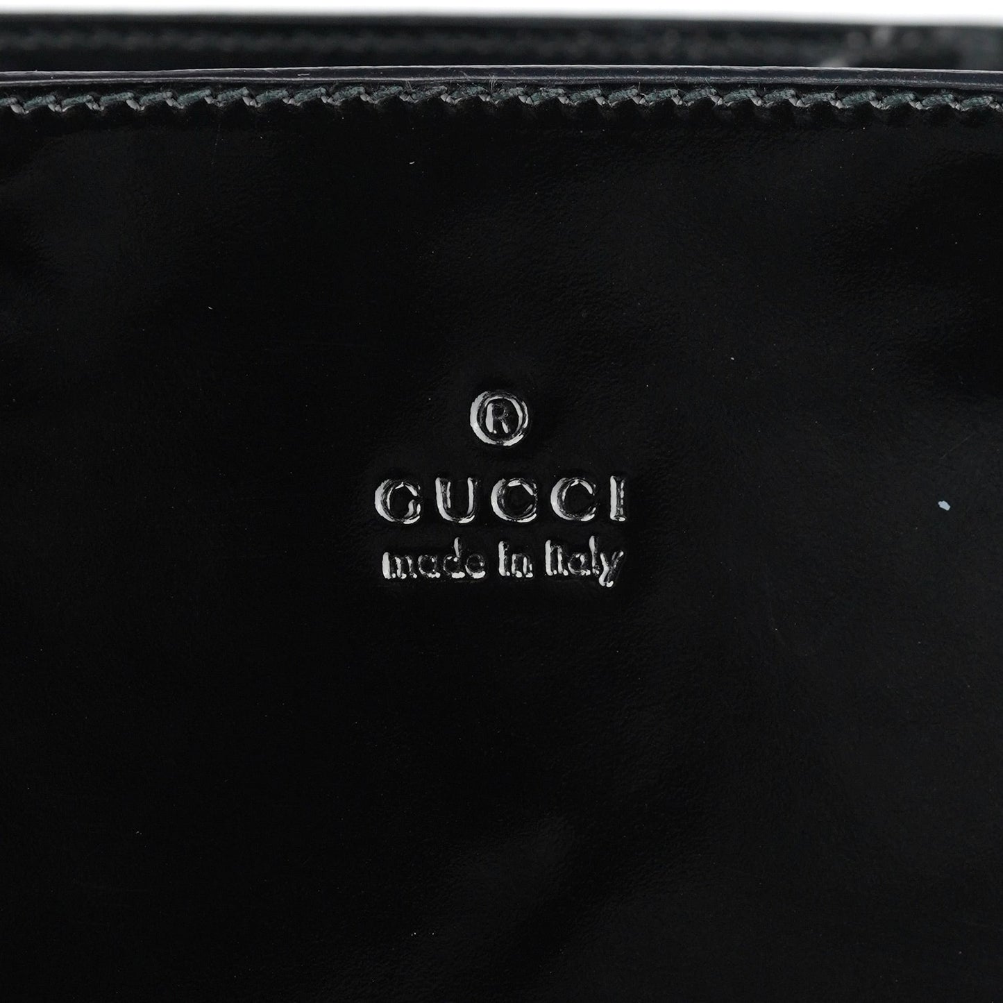 Black Patent Leather Bamboo Tote Bag