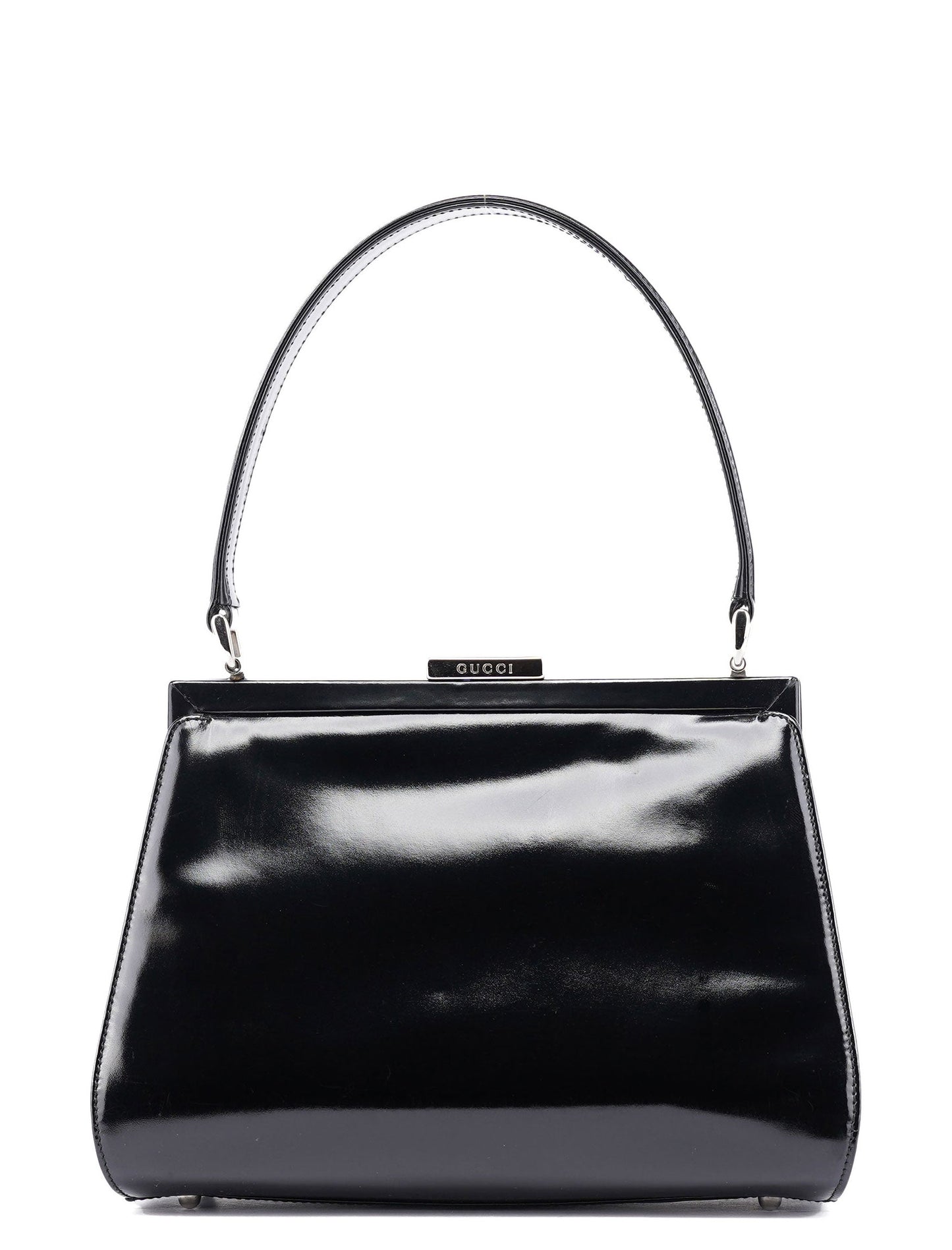 Black Patent Leather Clutch Shoulder Bag