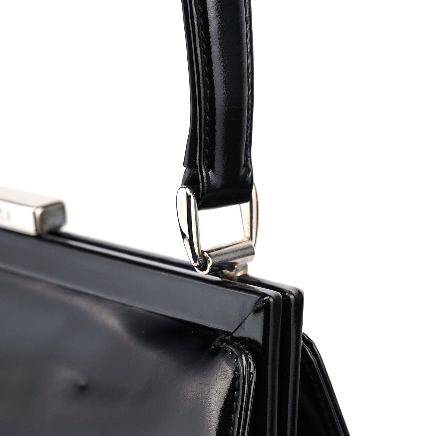Black Patent Leather Clutch Shoulder Bag