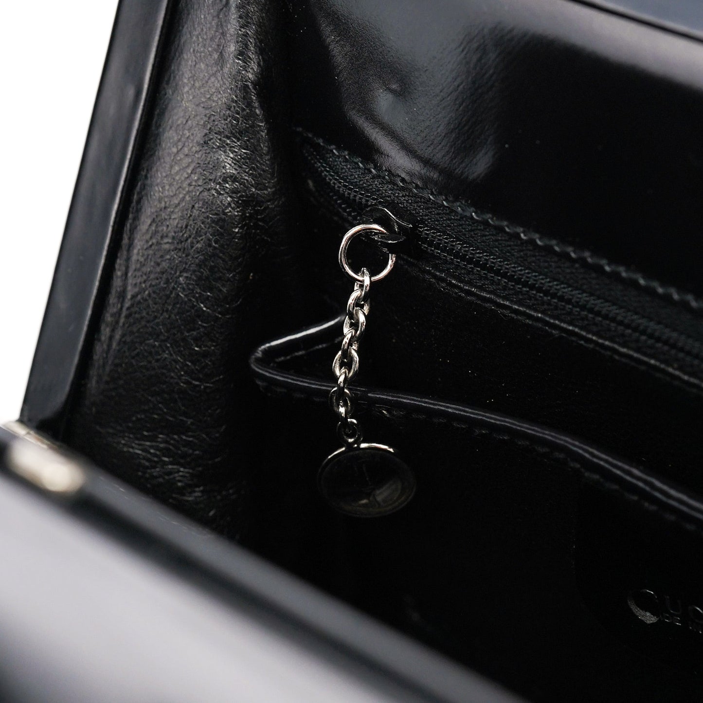 Black Patent Leather Clutch Shoulder Bag