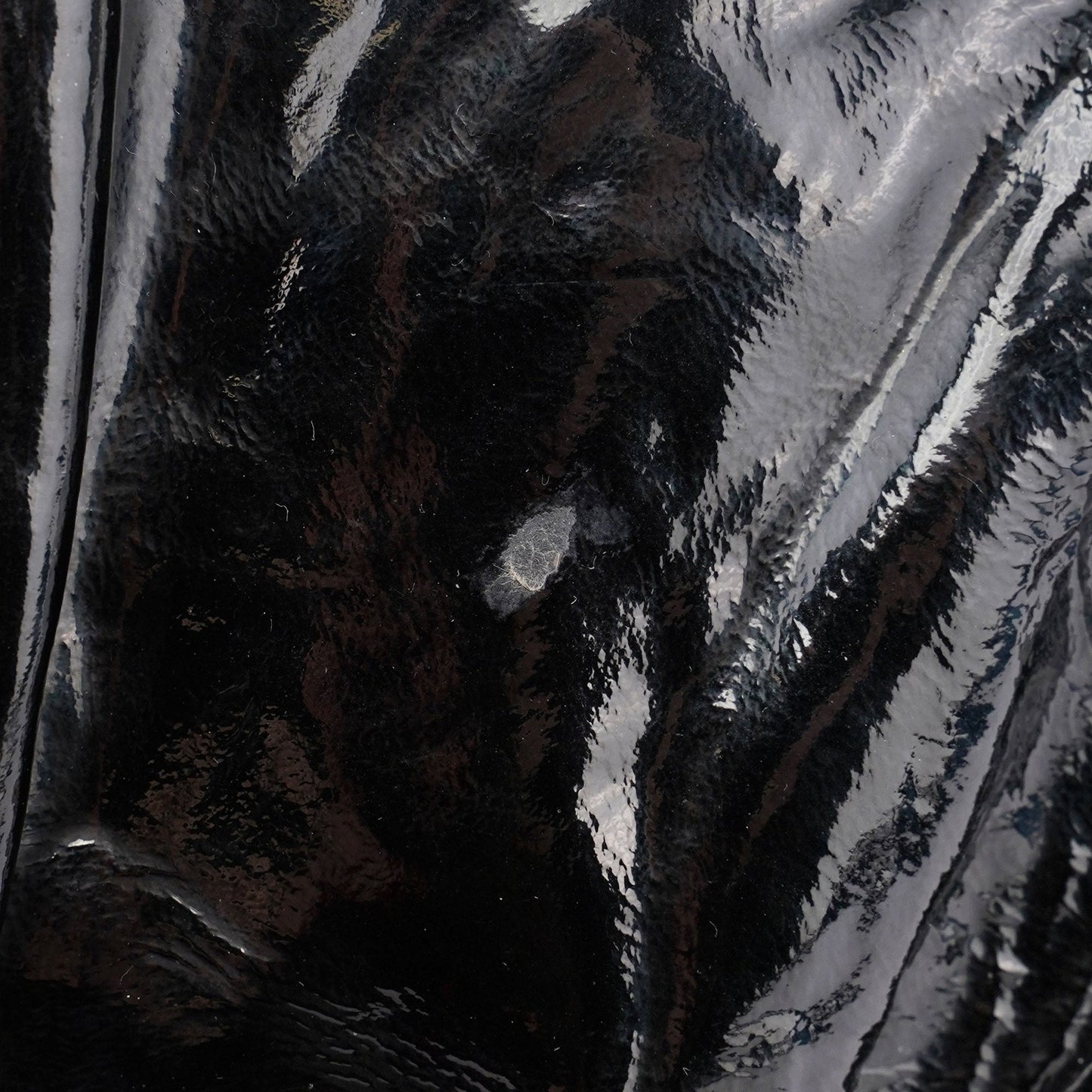 Black Patent Leather D-Ring Shoulder Bag