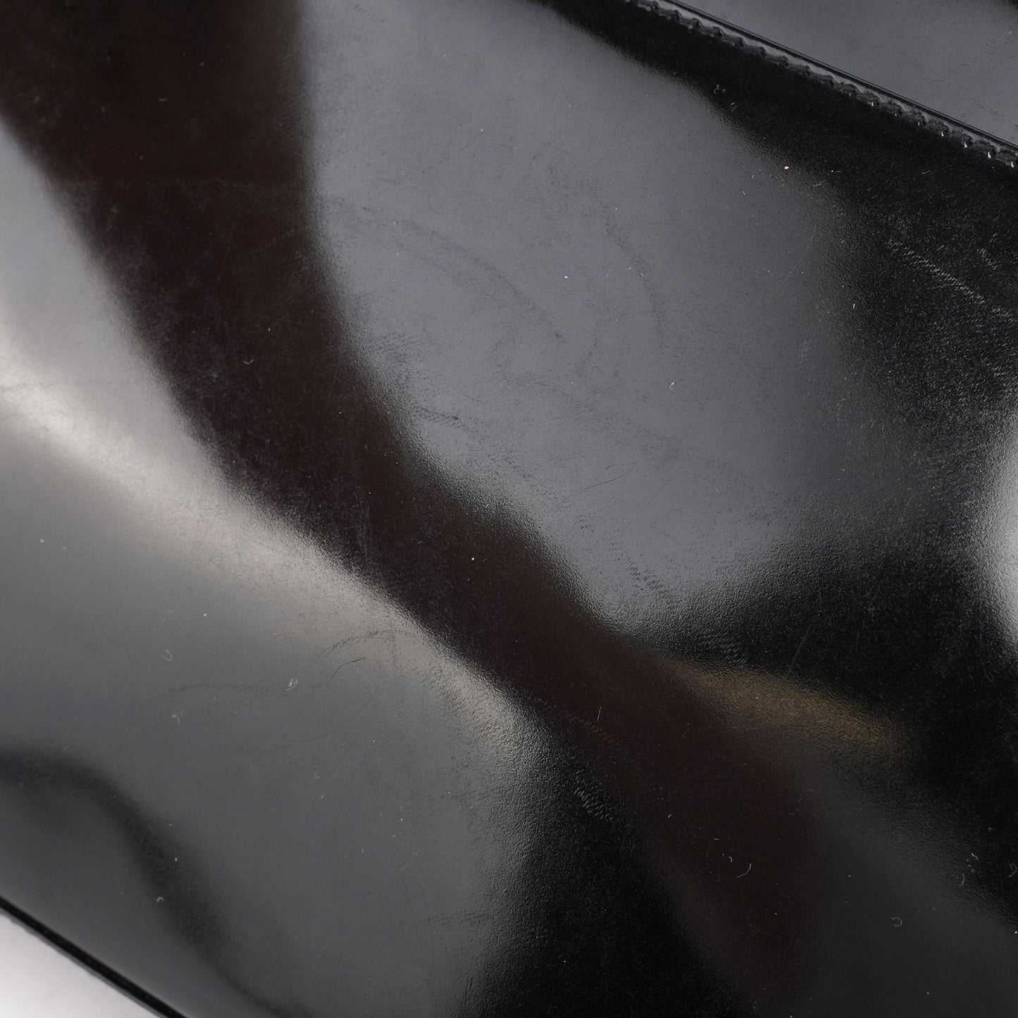 Black Patent Leather Flap Shoulder Bag