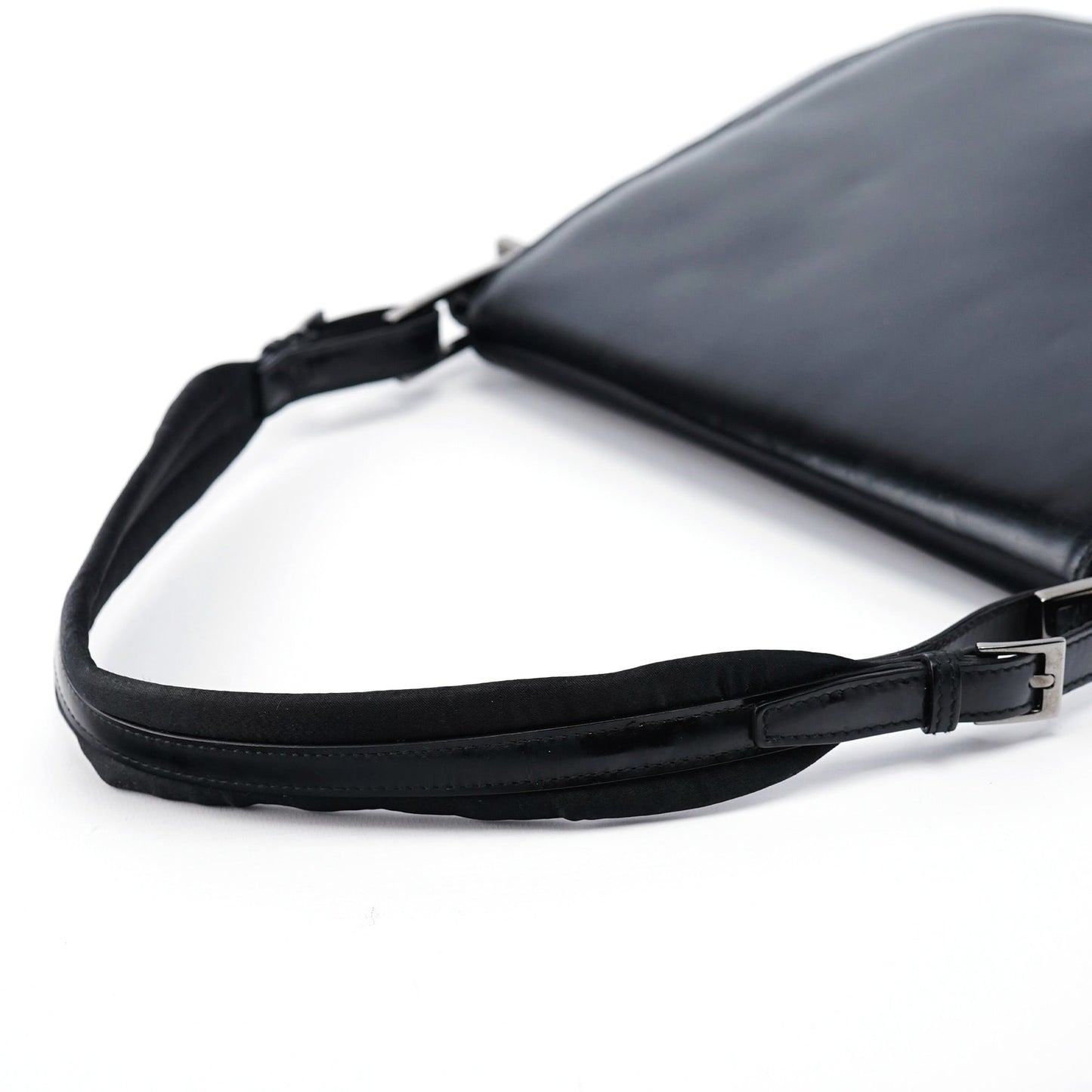 Black Patent Leather Flap Shoulder Bag