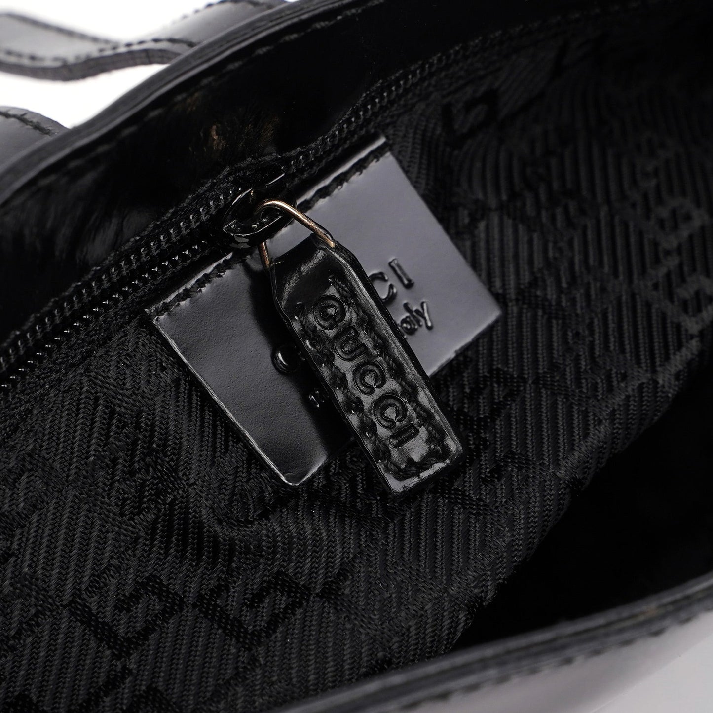 Black Patent Leather Jackie Shoulder Bag