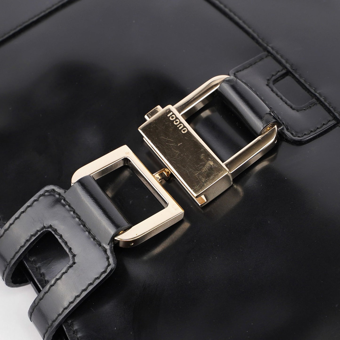 Black Patent Leather Jackie Shoulder Bag