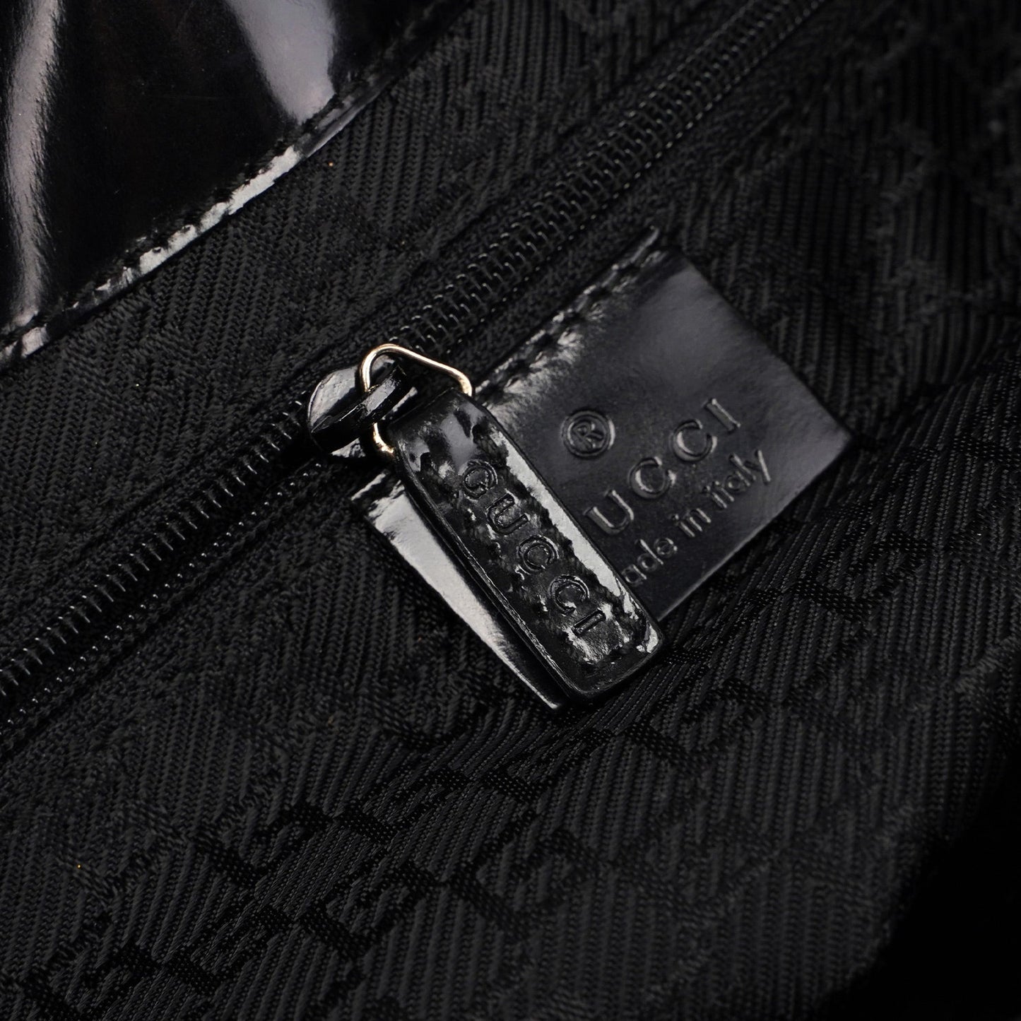 Black Patent Leather Jackie Shoulder Bag