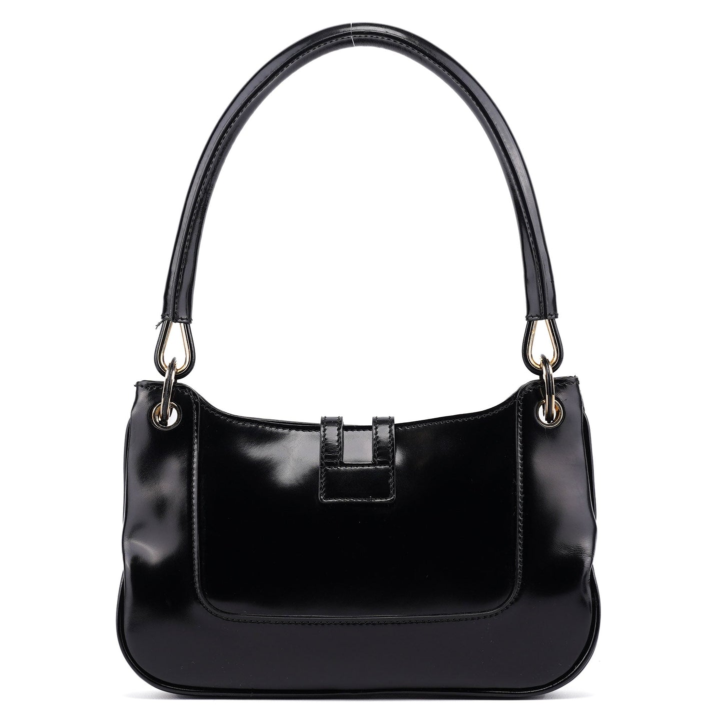 Black Patent Leather Jackie Shoulder Bag