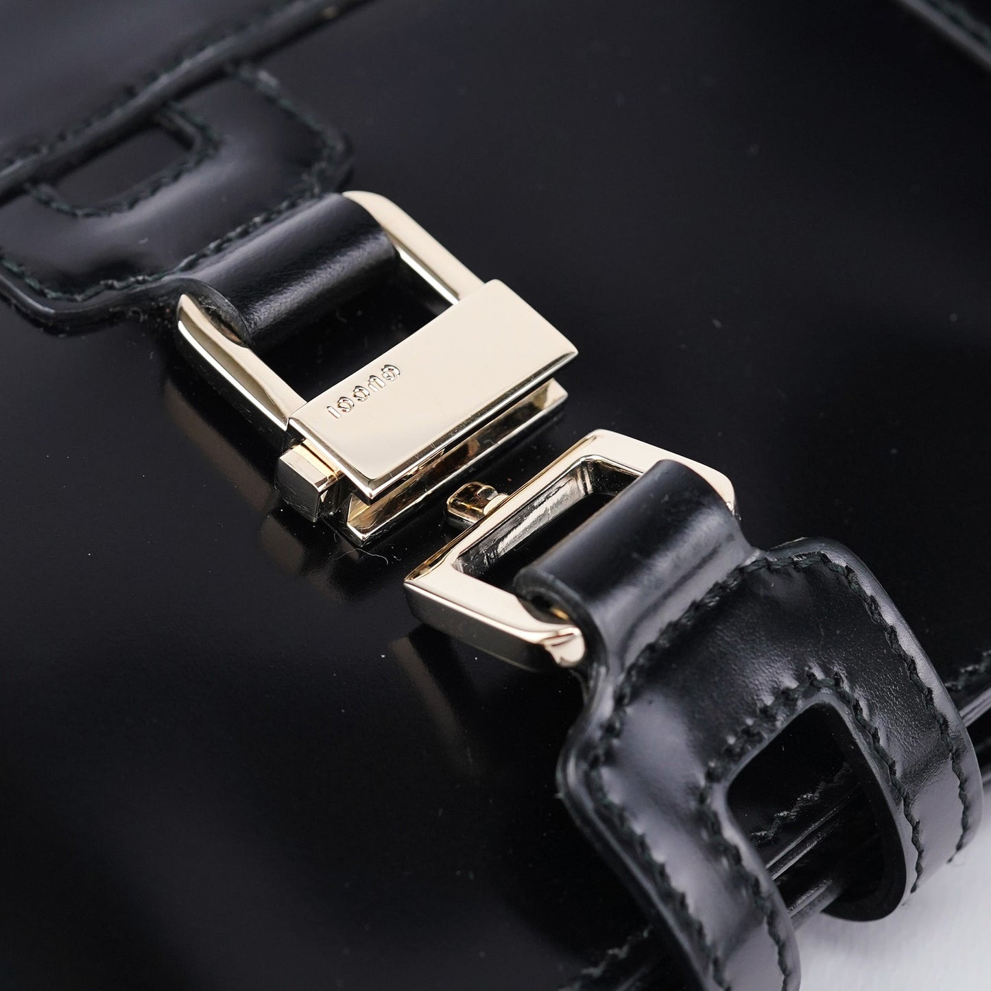 Black Patent Leather Jackie Shoulder Bag