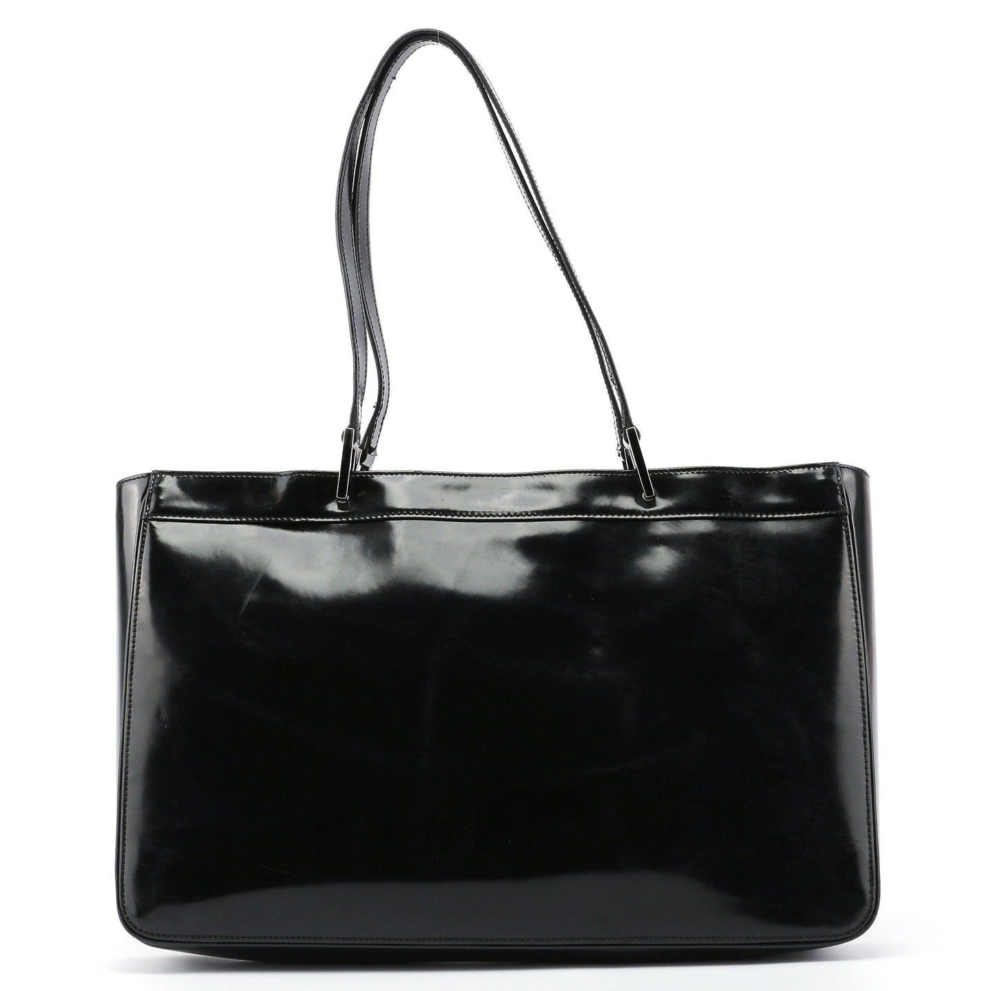 Black Patent Leather Jackie Tote