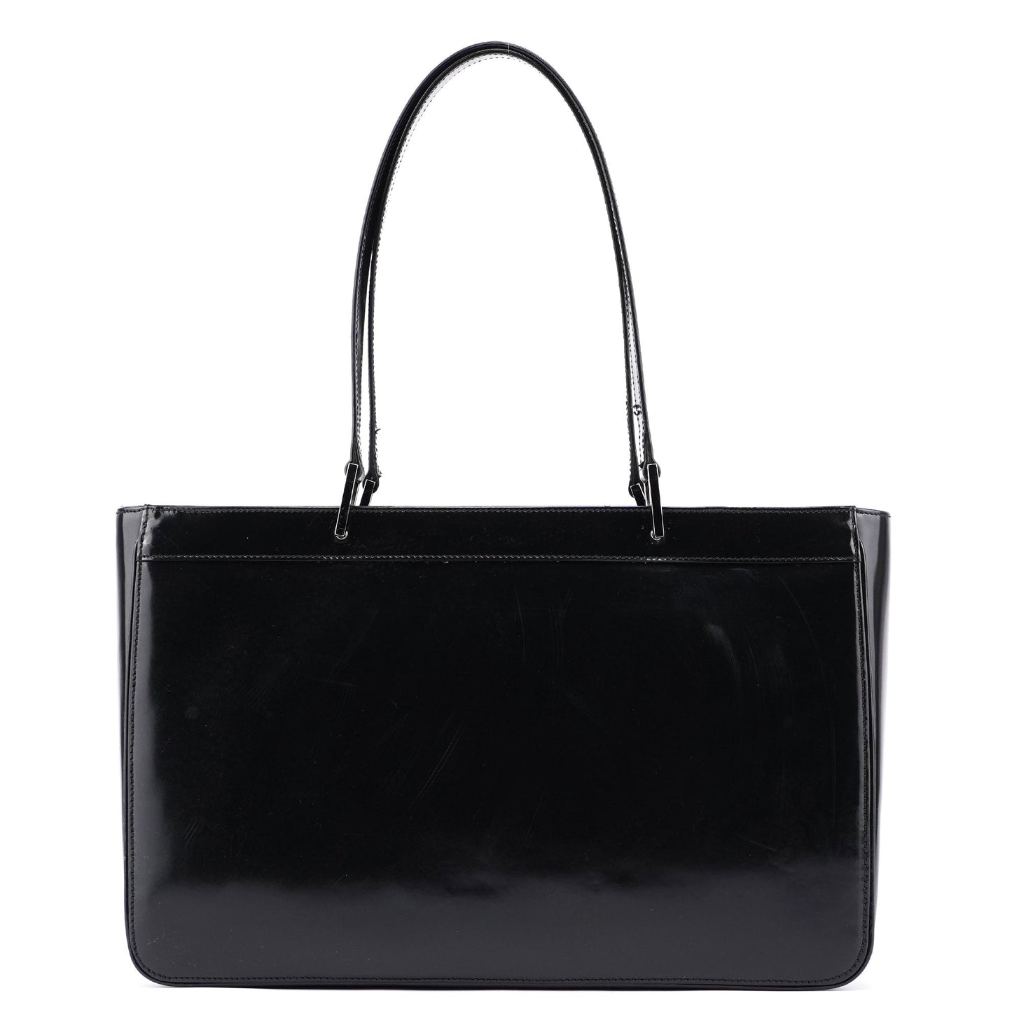 Black Patent Leather Jackie Tote