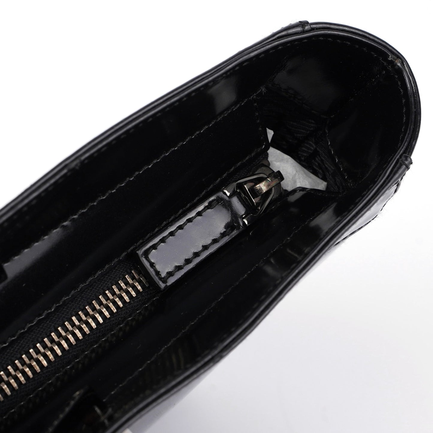 Black Patent Leather Jackie Tote