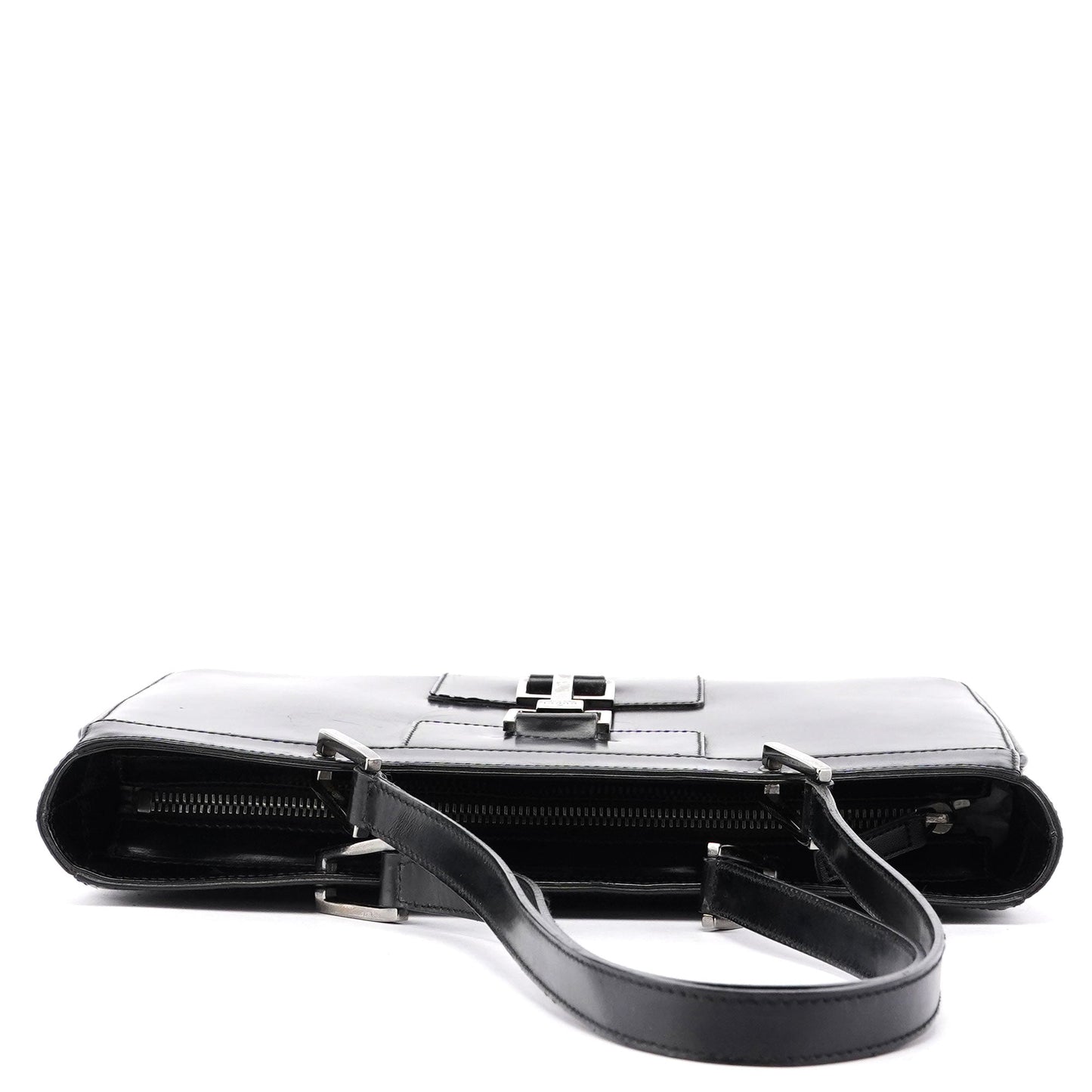 Black Patent Leather Jackie Tote