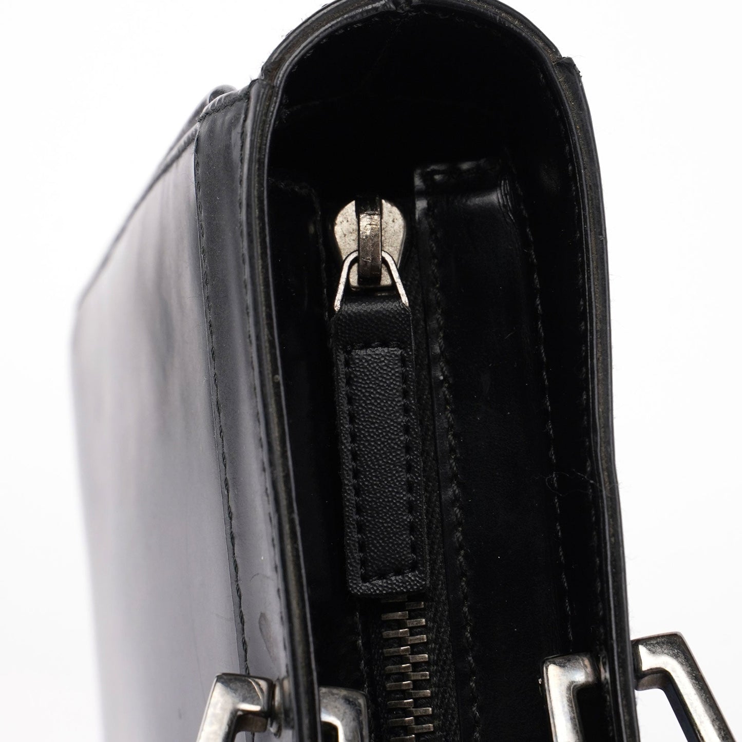 Black Patent Leather Jackie Tote