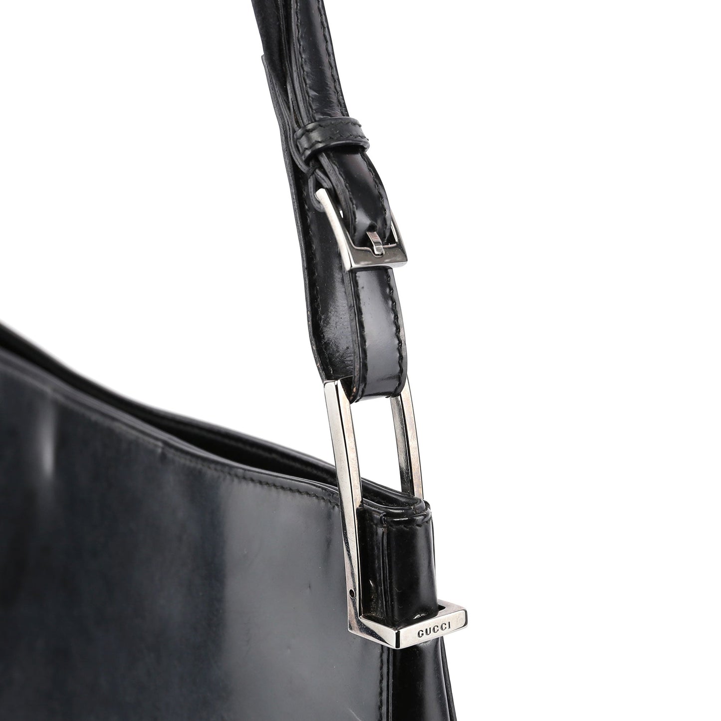 Black Patent Leather Shoulder Bag