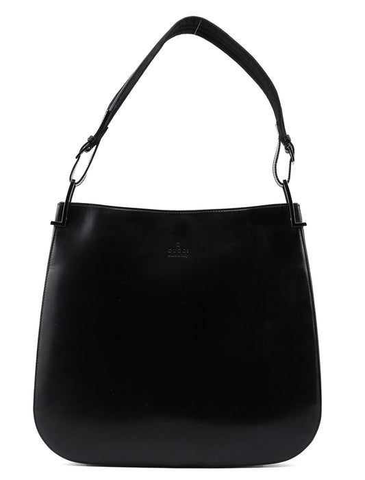 Black Patent Leather Shoulder Bag