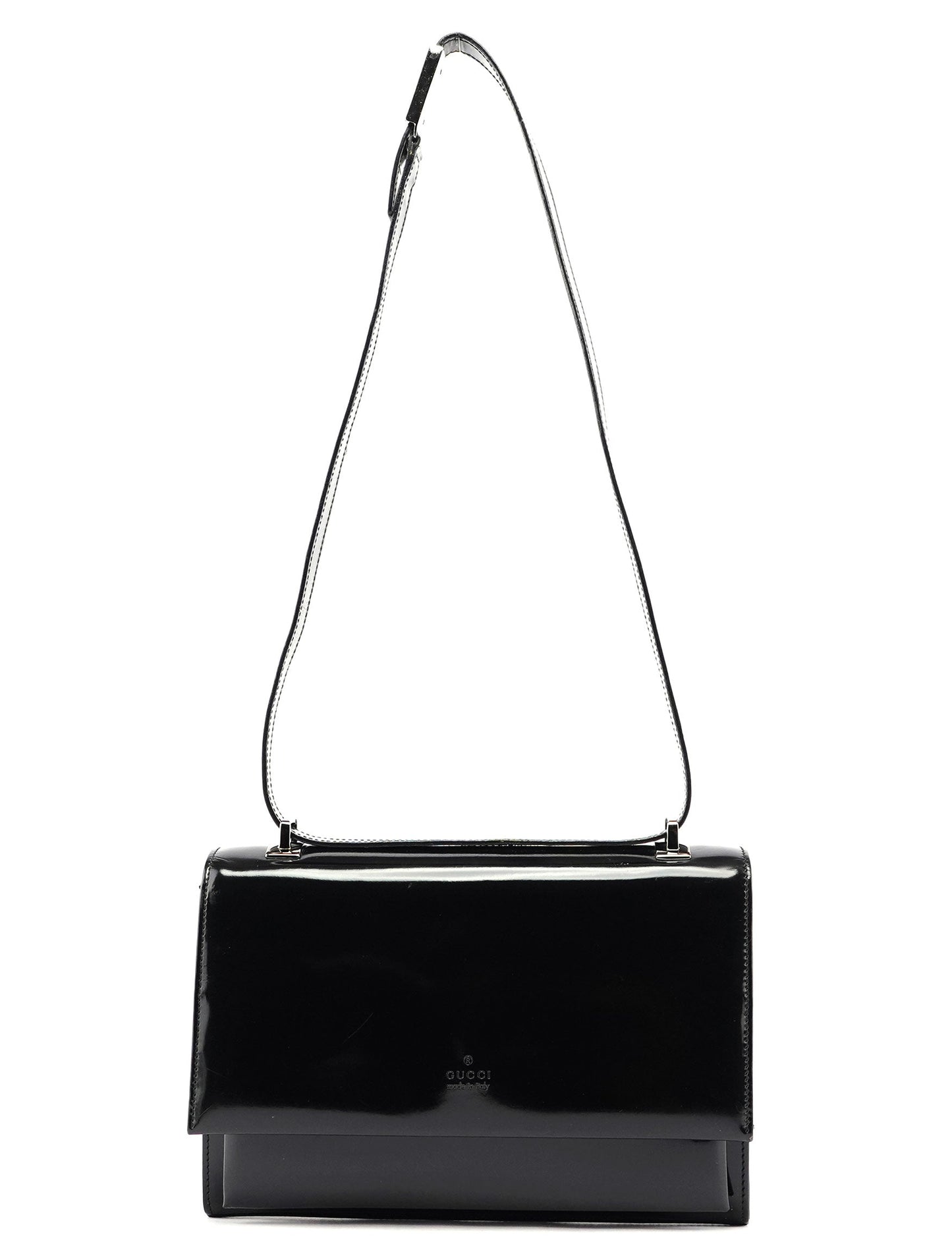 Black Patent Leather Shoulder Bag
