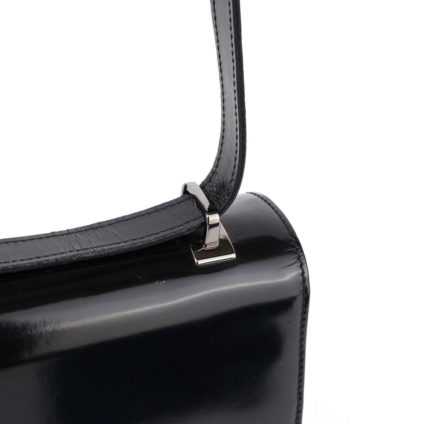 Black Patent Leather Shoulder Bag