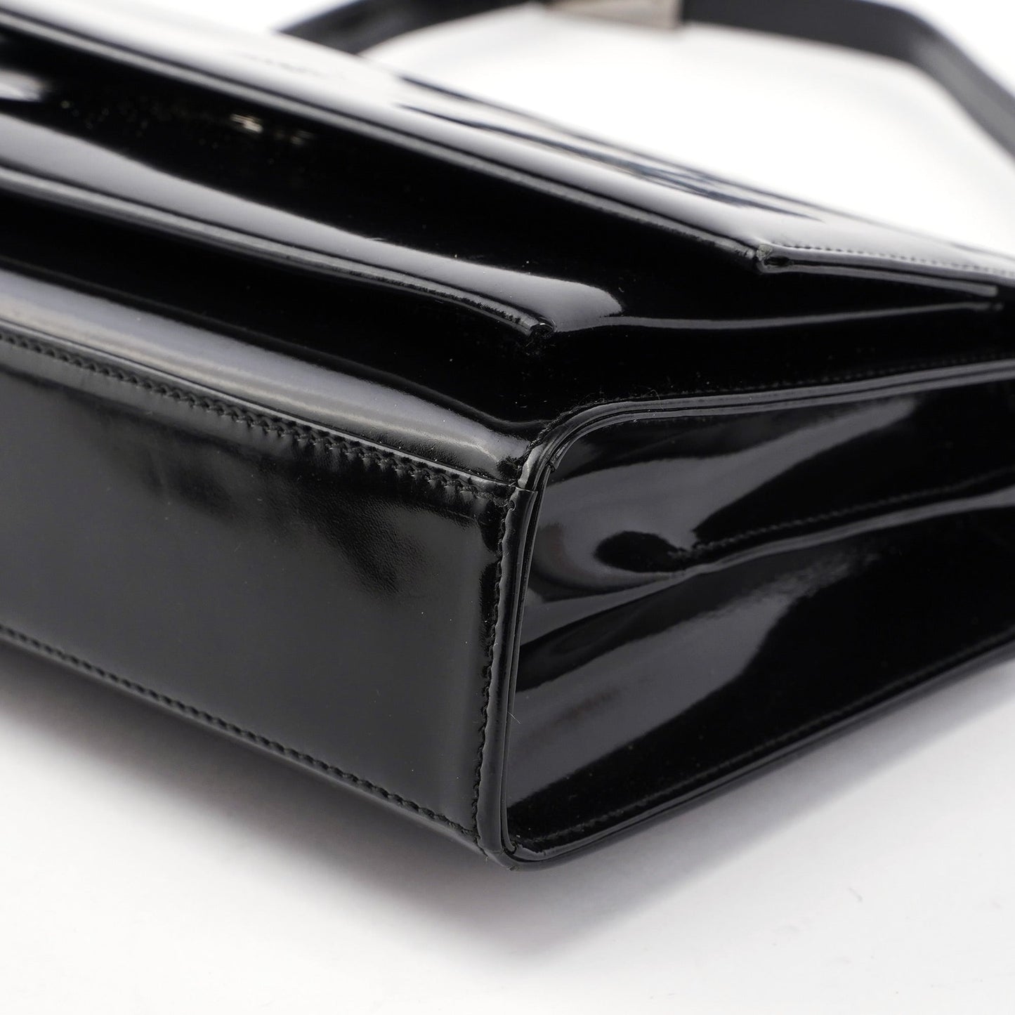 Black Patent Leather Shoulder Bag