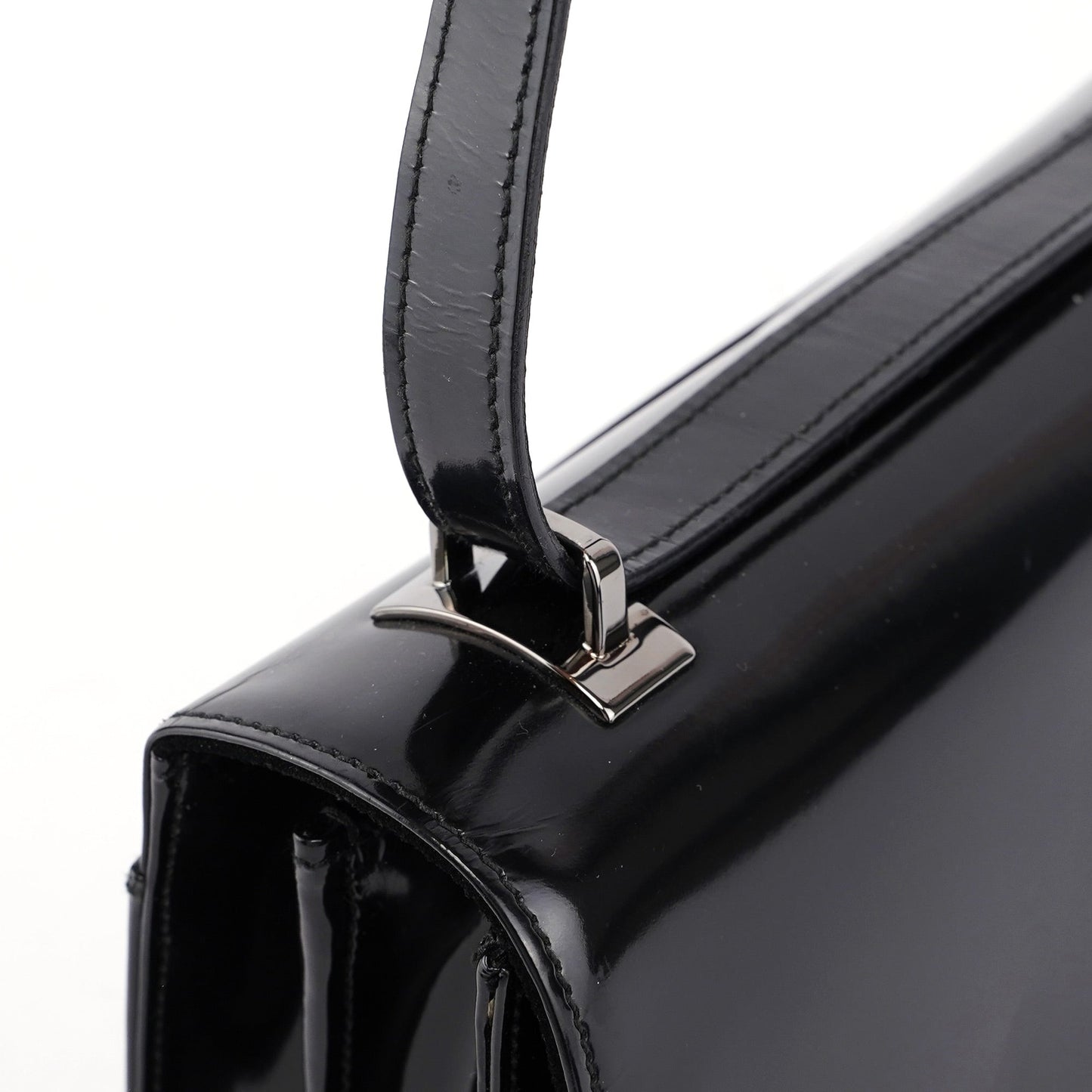 Black Patent Leather Shoulder Bag