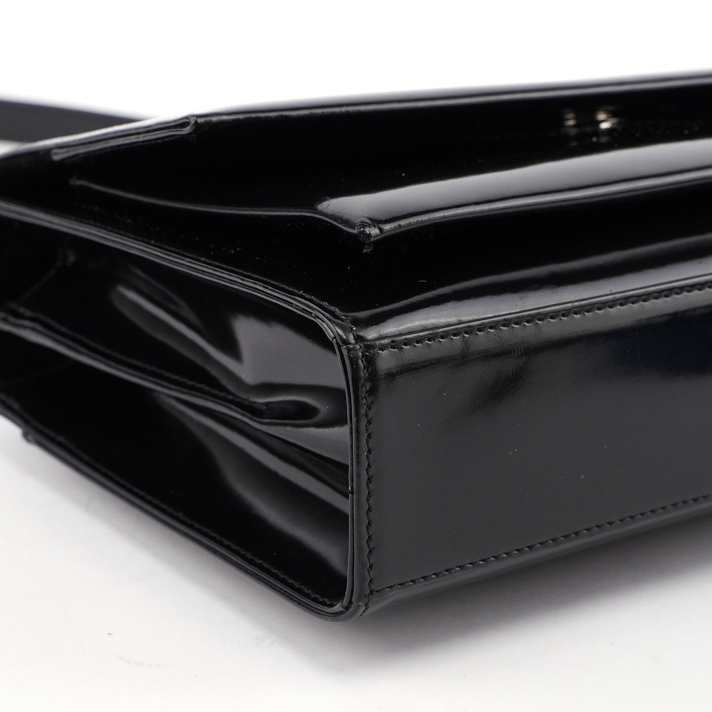 Black Patent Leather Shoulder Bag