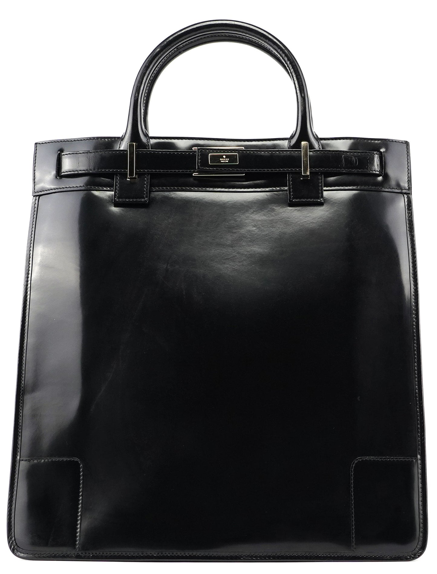 Black Patent Leather Tote