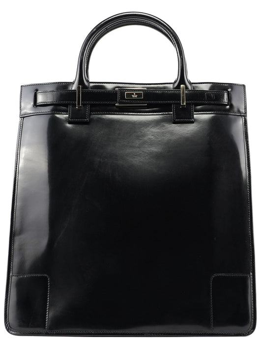 Black Patent Leather Tote