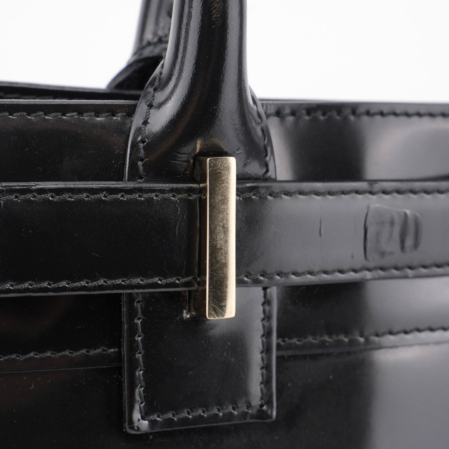 Black Patent Leather Tote