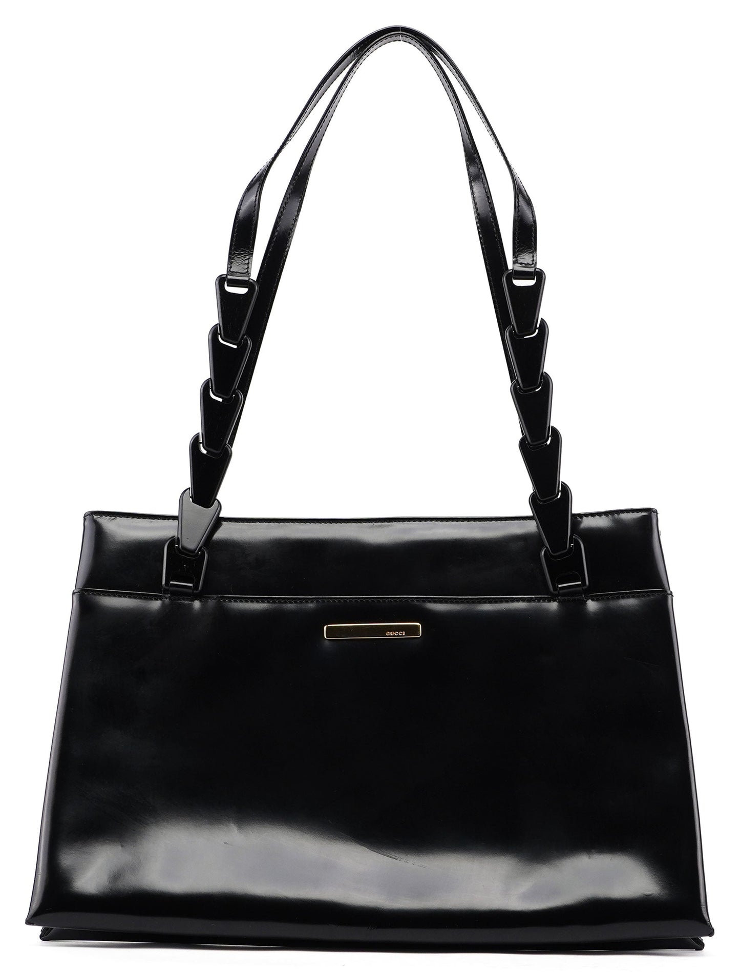 Black Patent Leather Tote