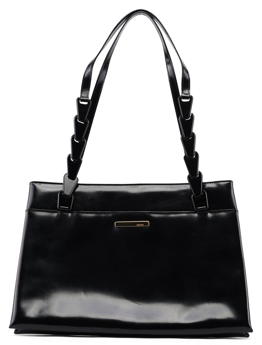 Black Patent Leather Tote