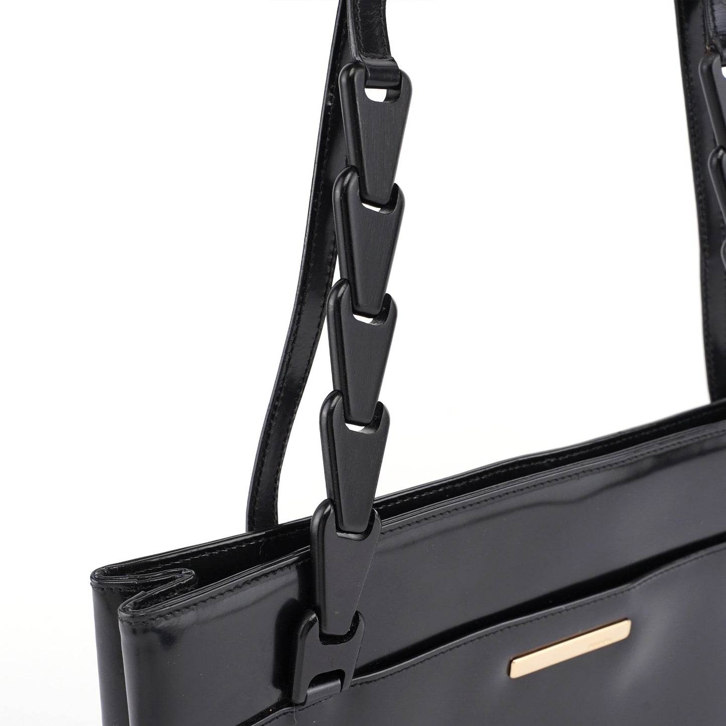 Black Patent Leather Tote