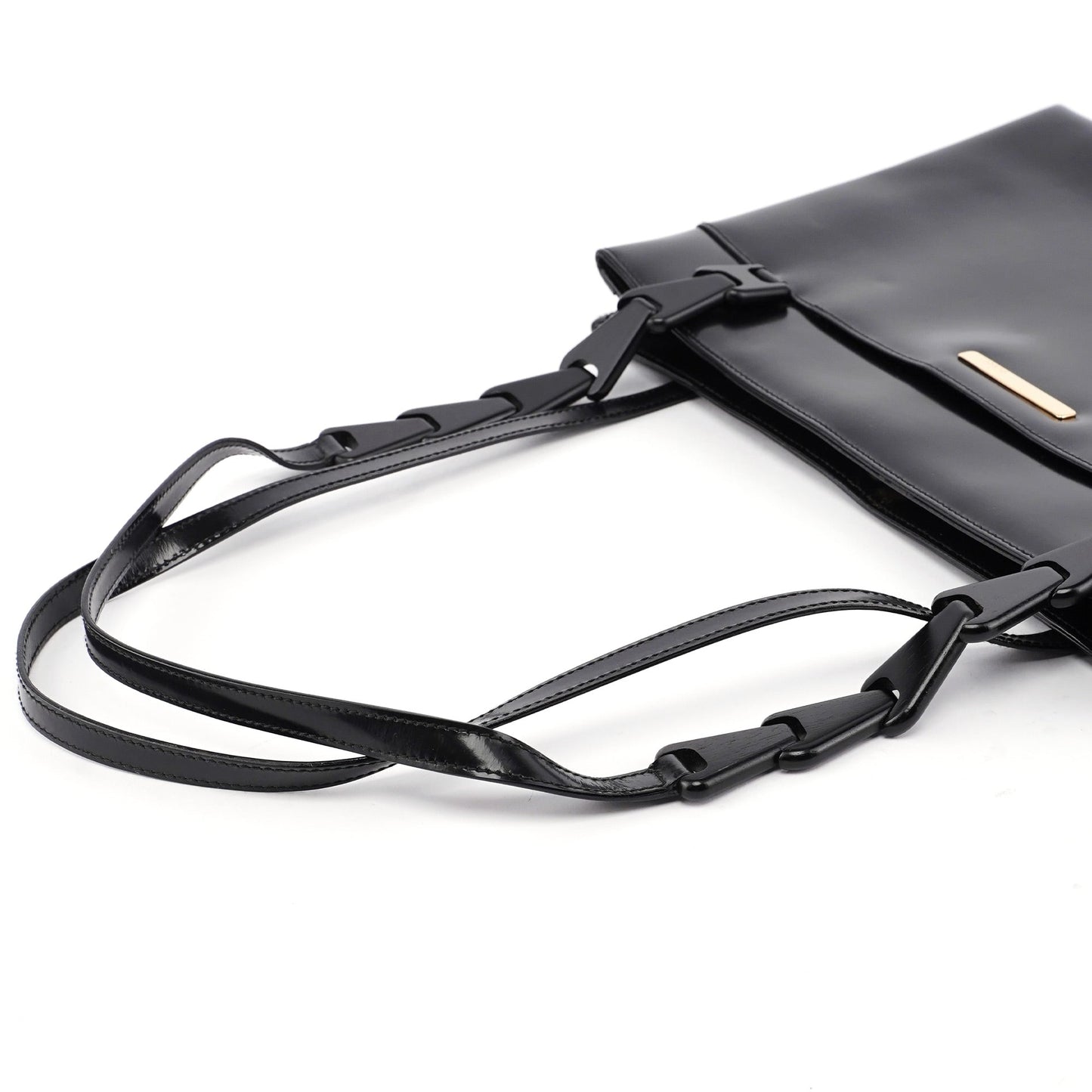 Black Patent Leather Tote