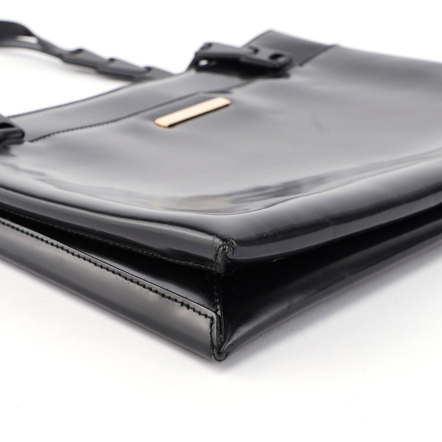 Black Patent Leather Tote