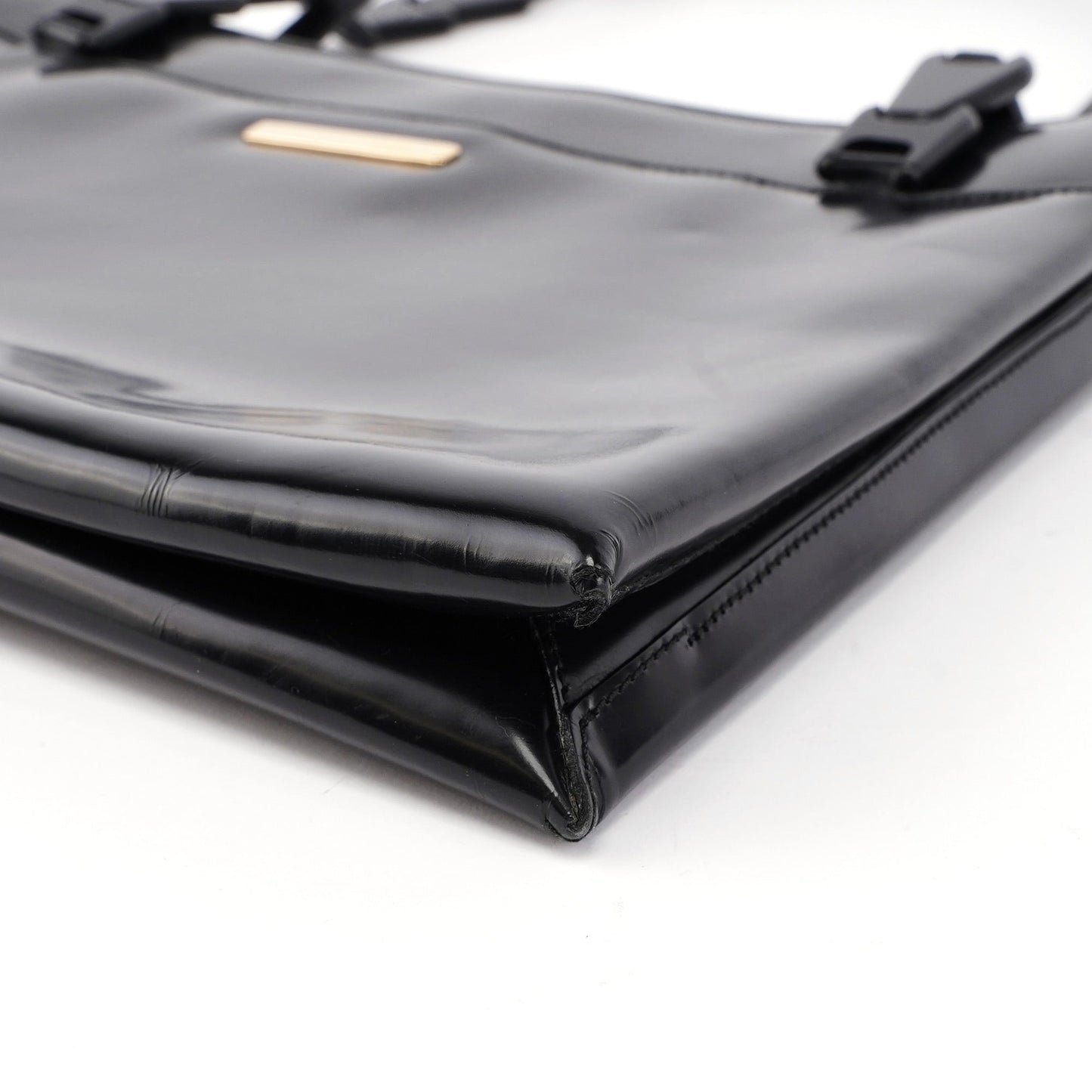 Black Patent Leather Tote