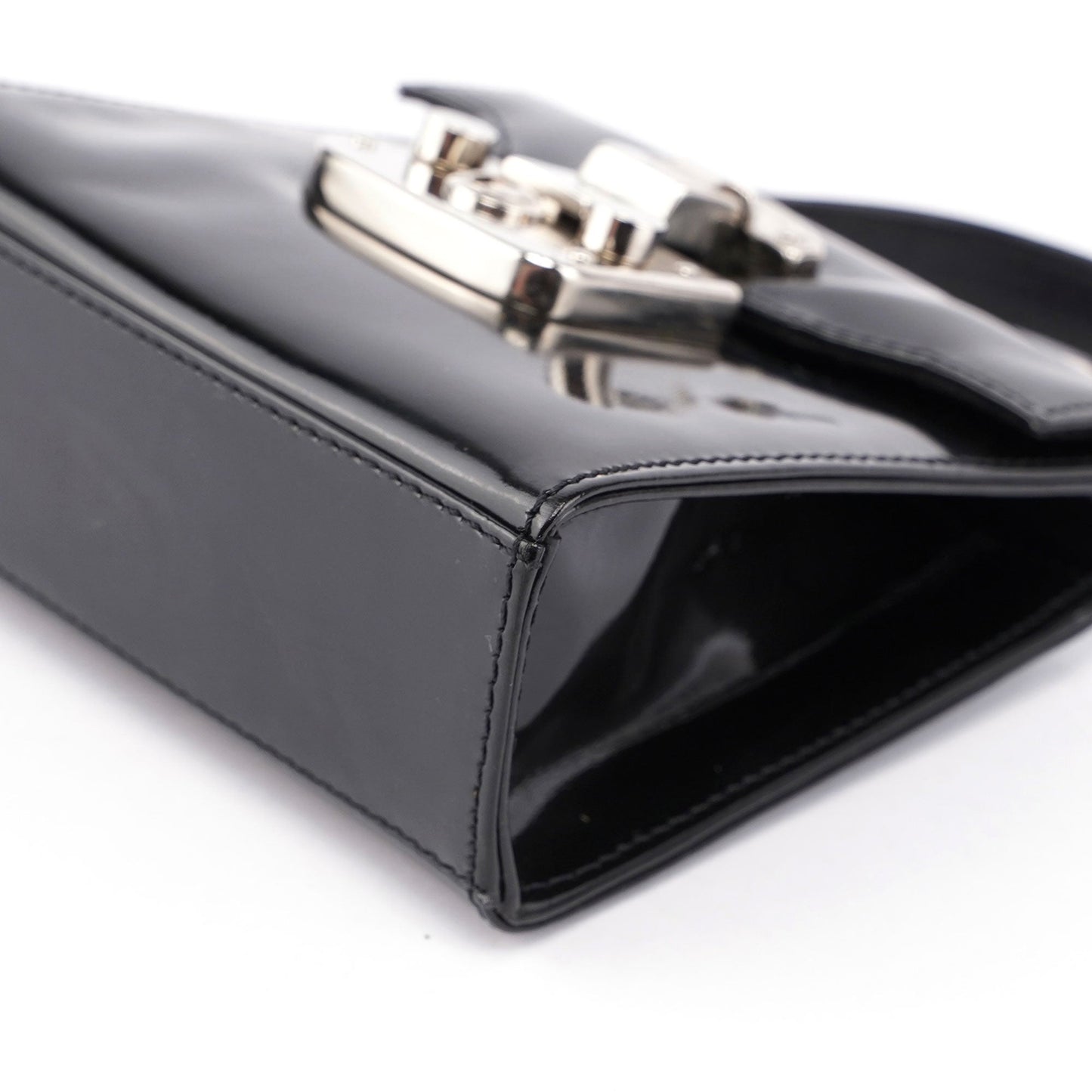 Black Patent Micro Ladylock