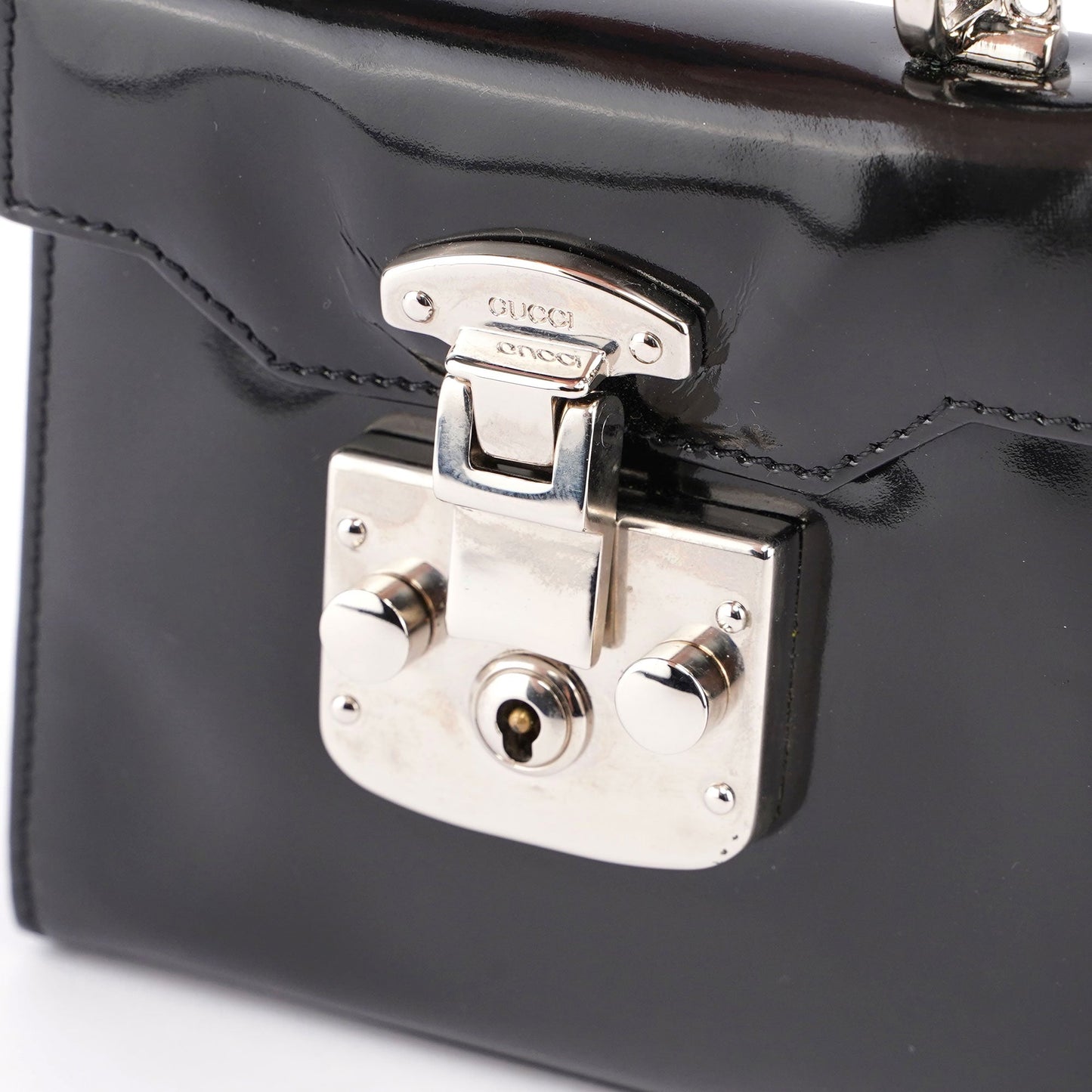 Black Patent Micro Ladylock