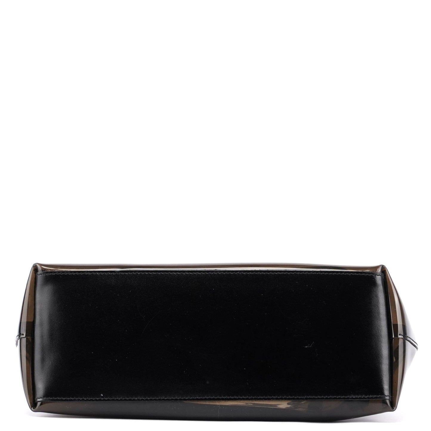 Black Plastic Bamboo Shoulder Bag