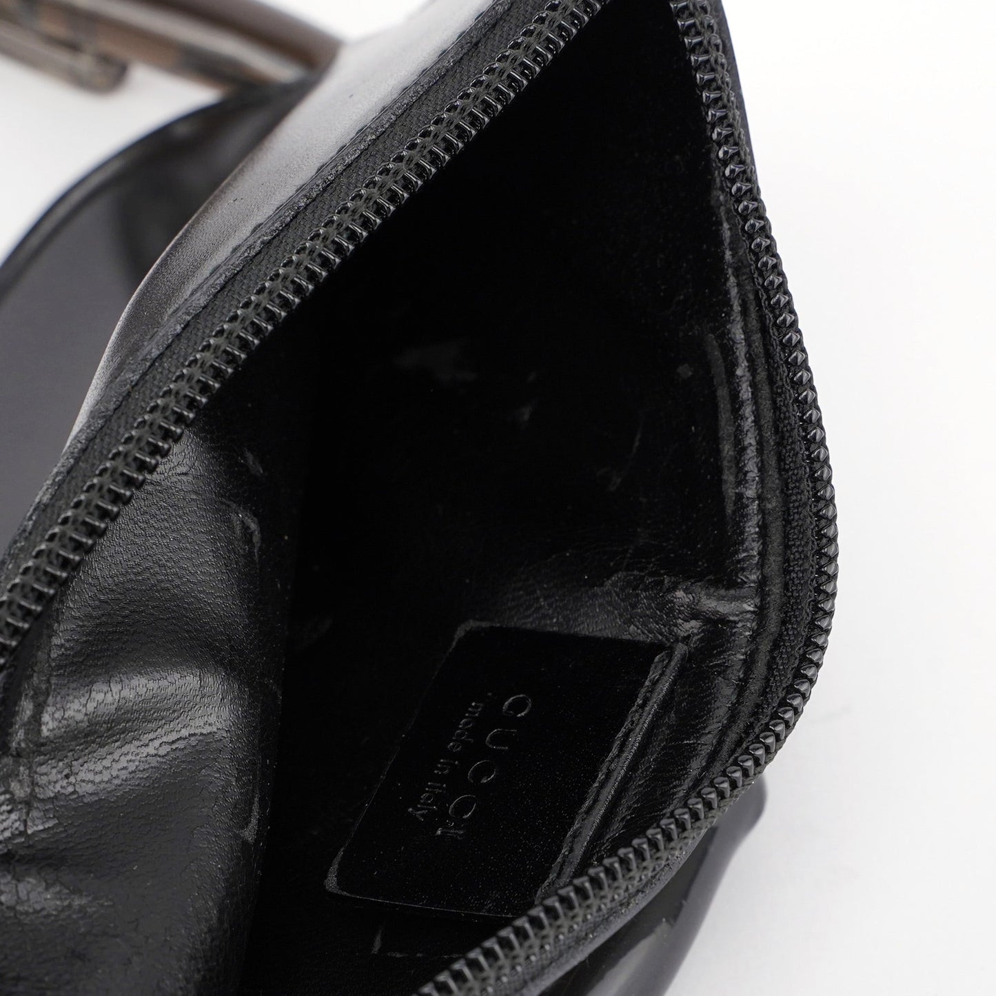 Black Plastic Bamboo Shoulder Bag