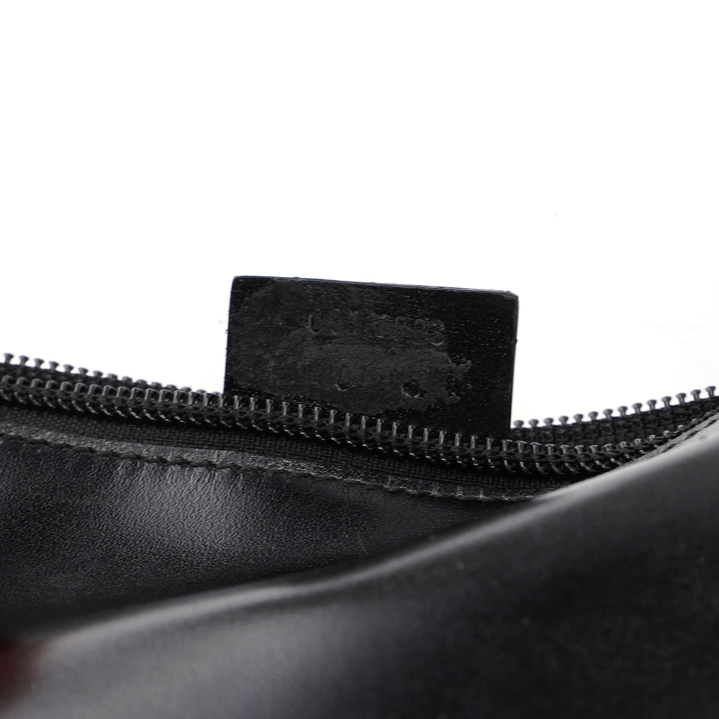 Black Plastic Bamboo Shoulder Bag