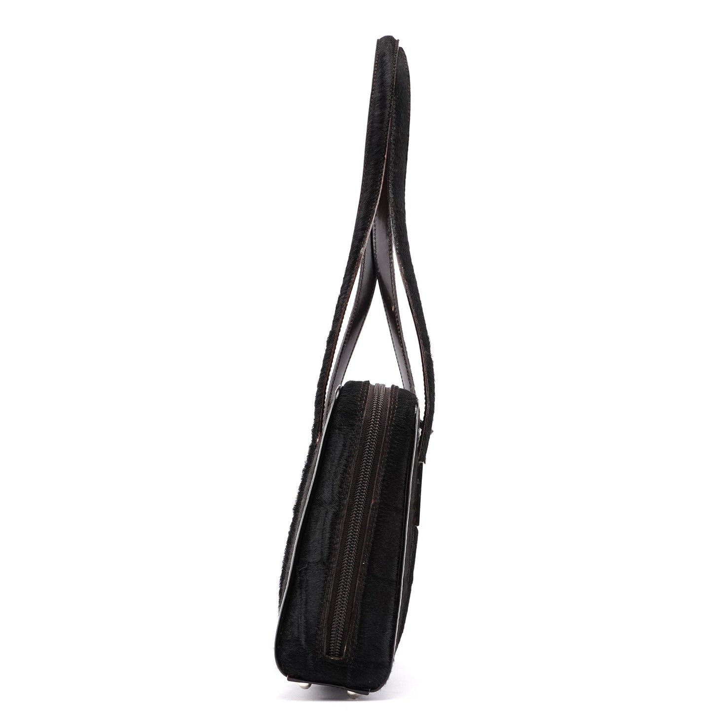 Black Pony Fur Mini Clutch Bag