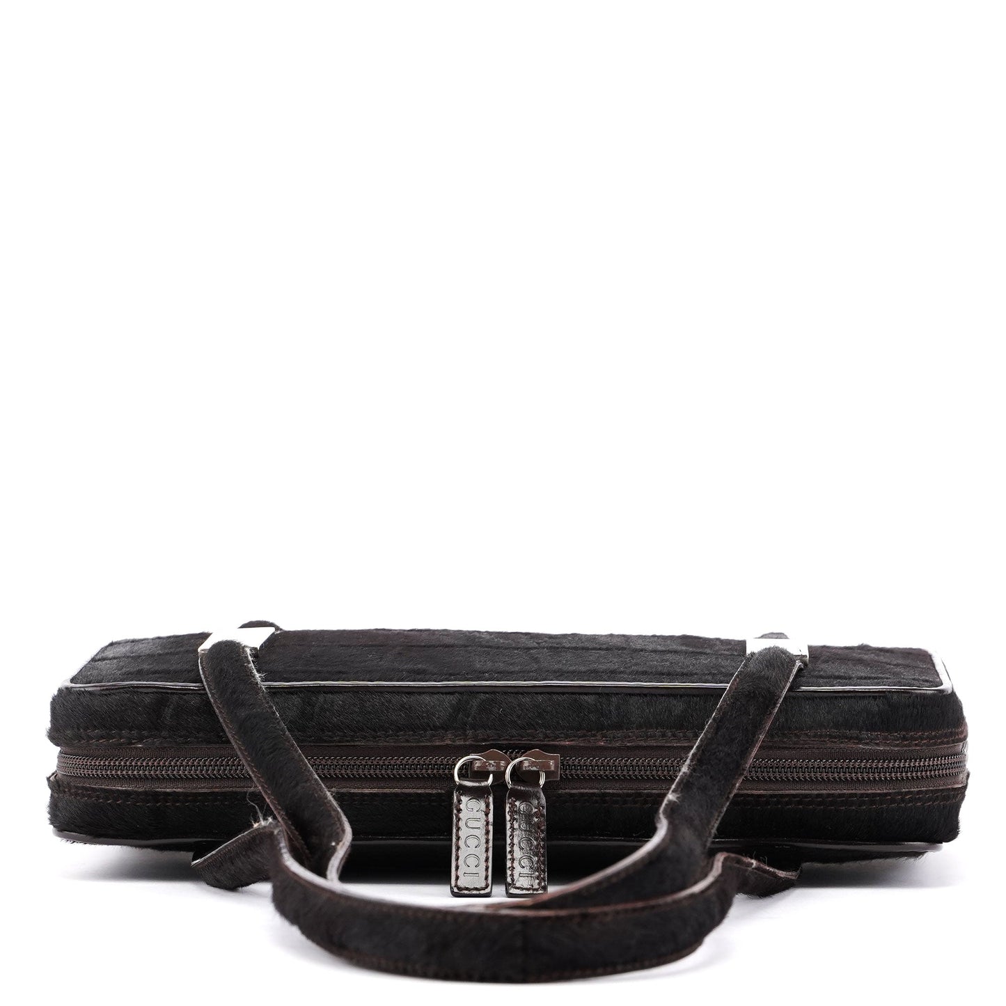 Black Pony Fur Mini Clutch Bag