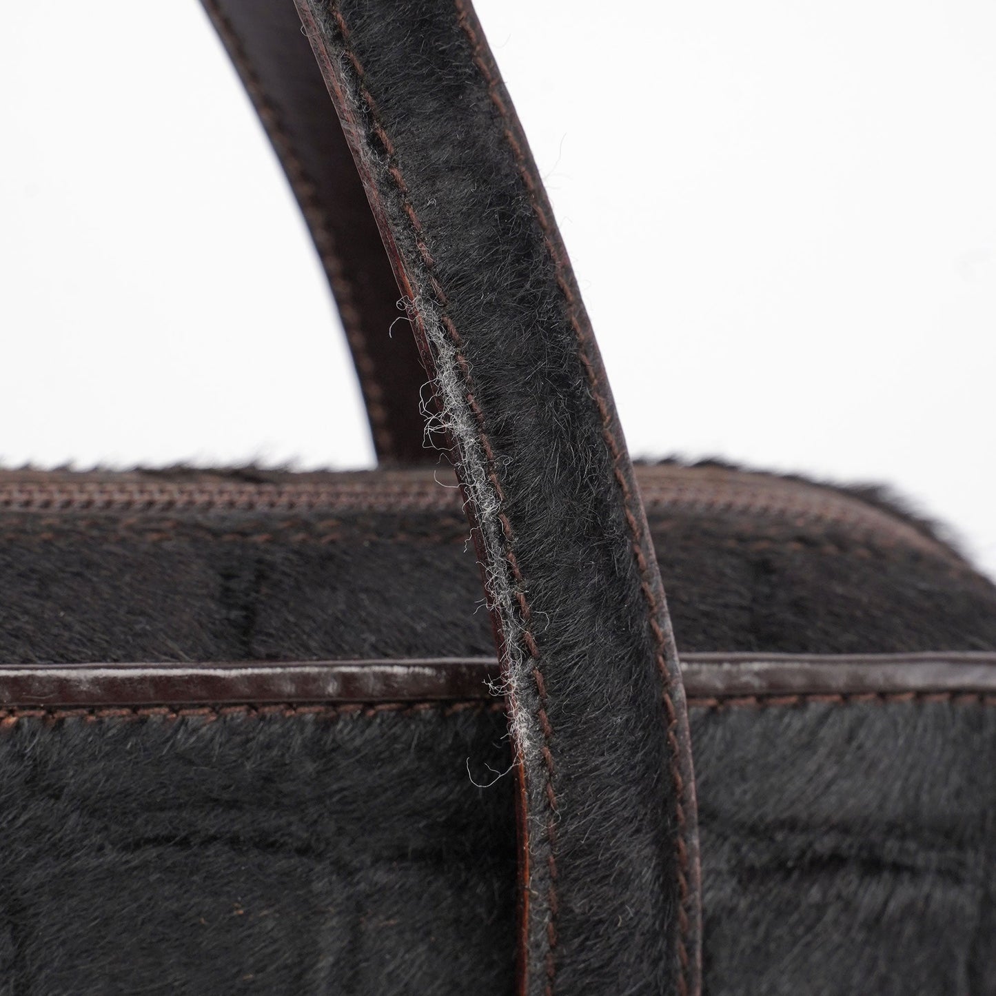 Black Pony Fur Mini Clutch Bag