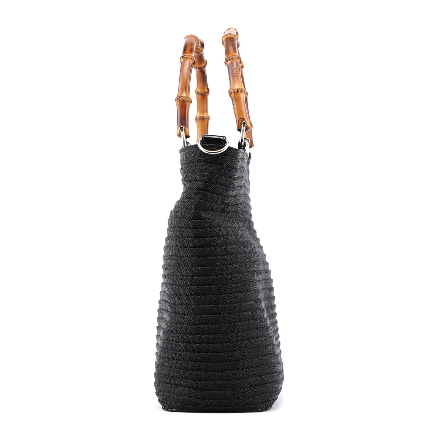 Black Quilted Bamboo Tote