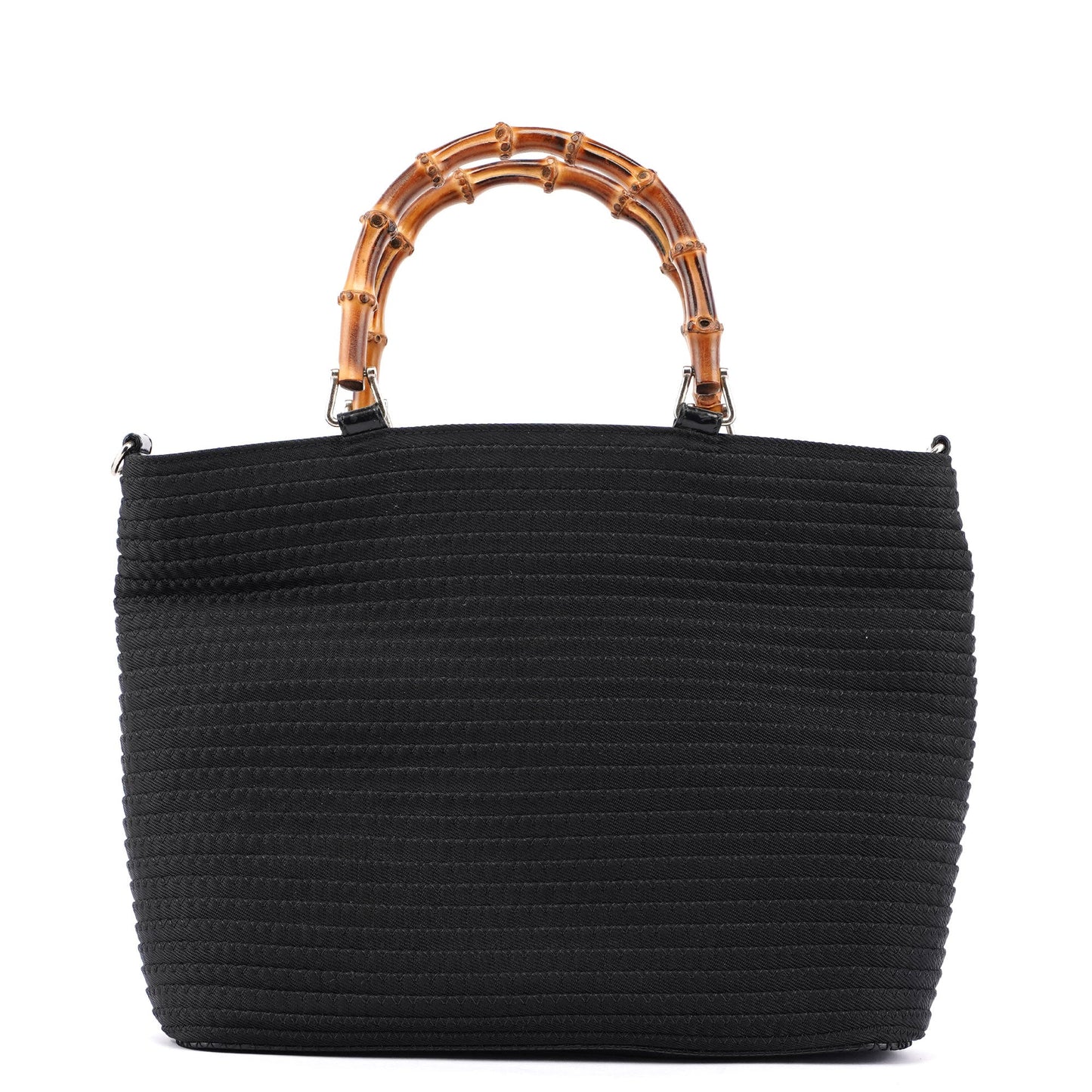 Black Quilted Bamboo Tote