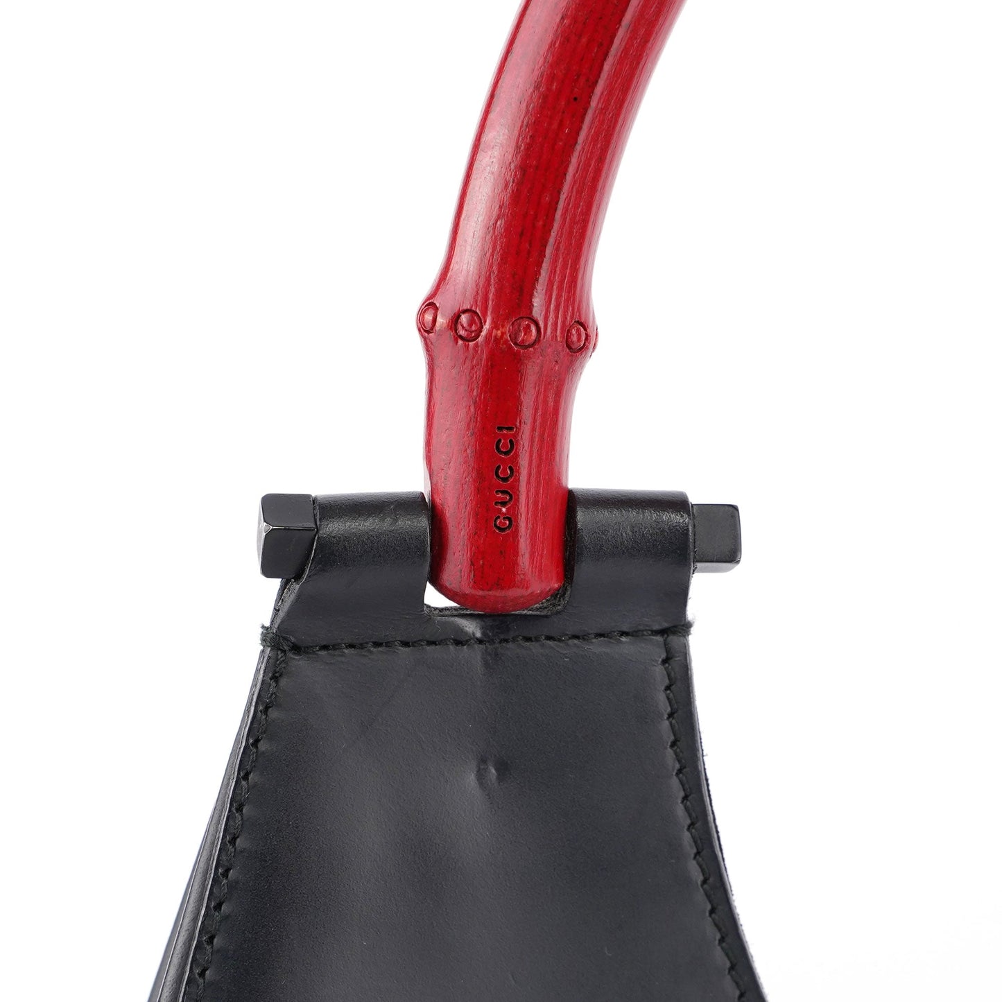 Black Red Bamboo Shoulder Bag