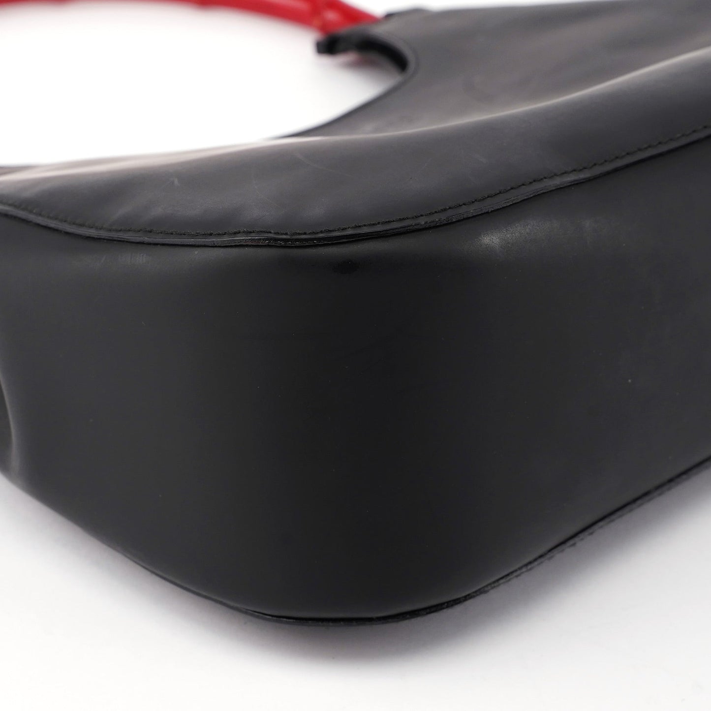 Black Red Bamboo Shoulder Bag