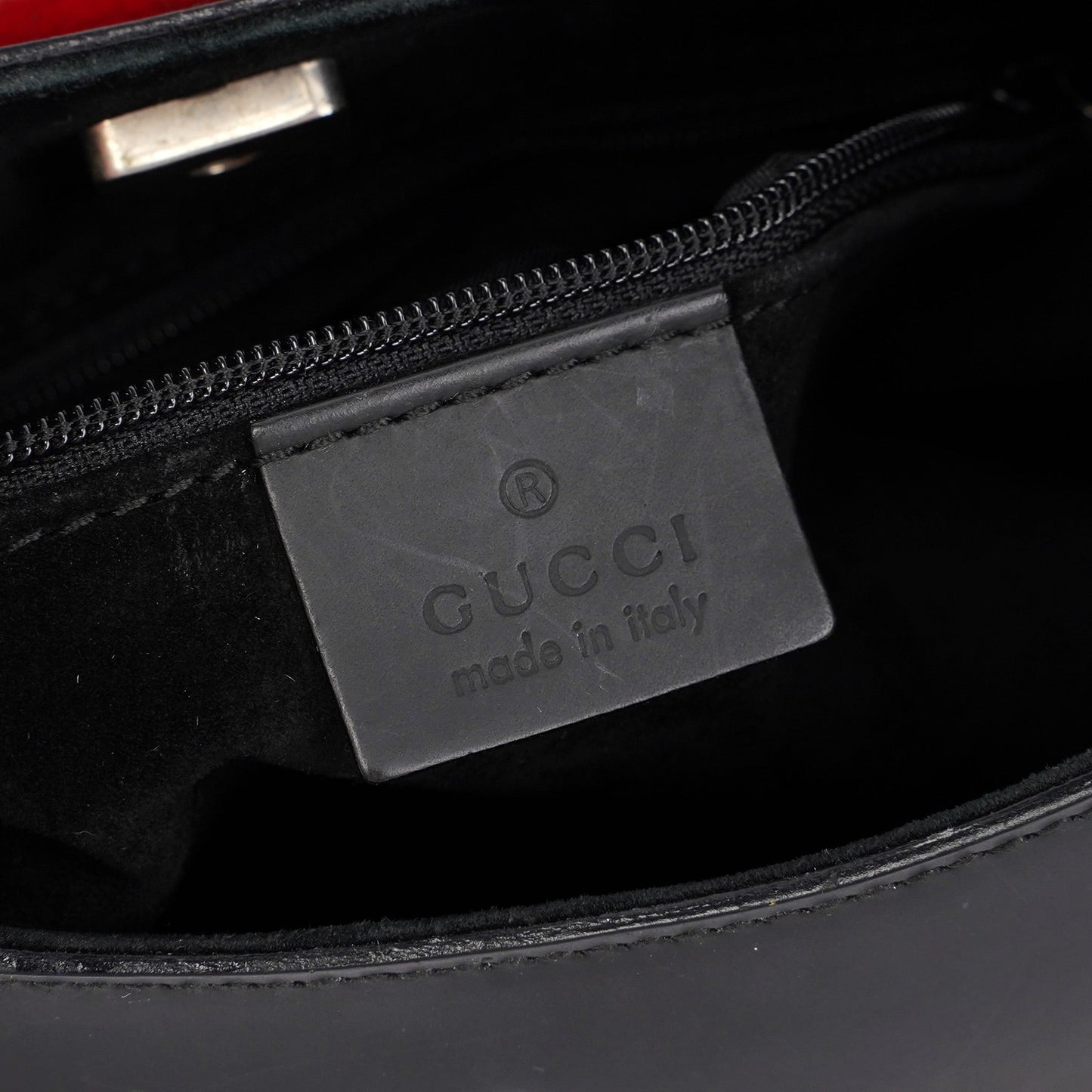 Black Red Bamboo Shoulder Bag