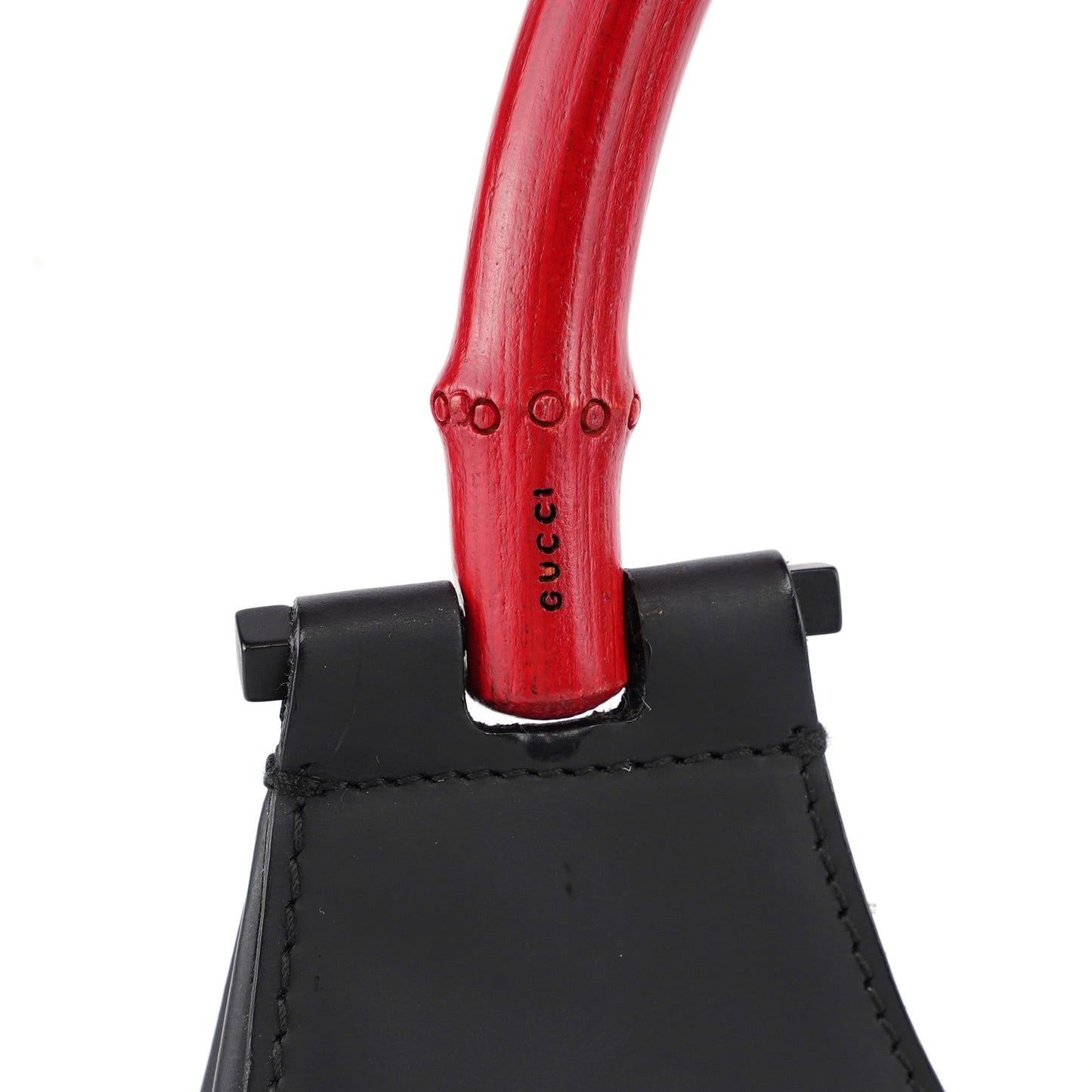 Black Red Bamboo Shoulder Bag