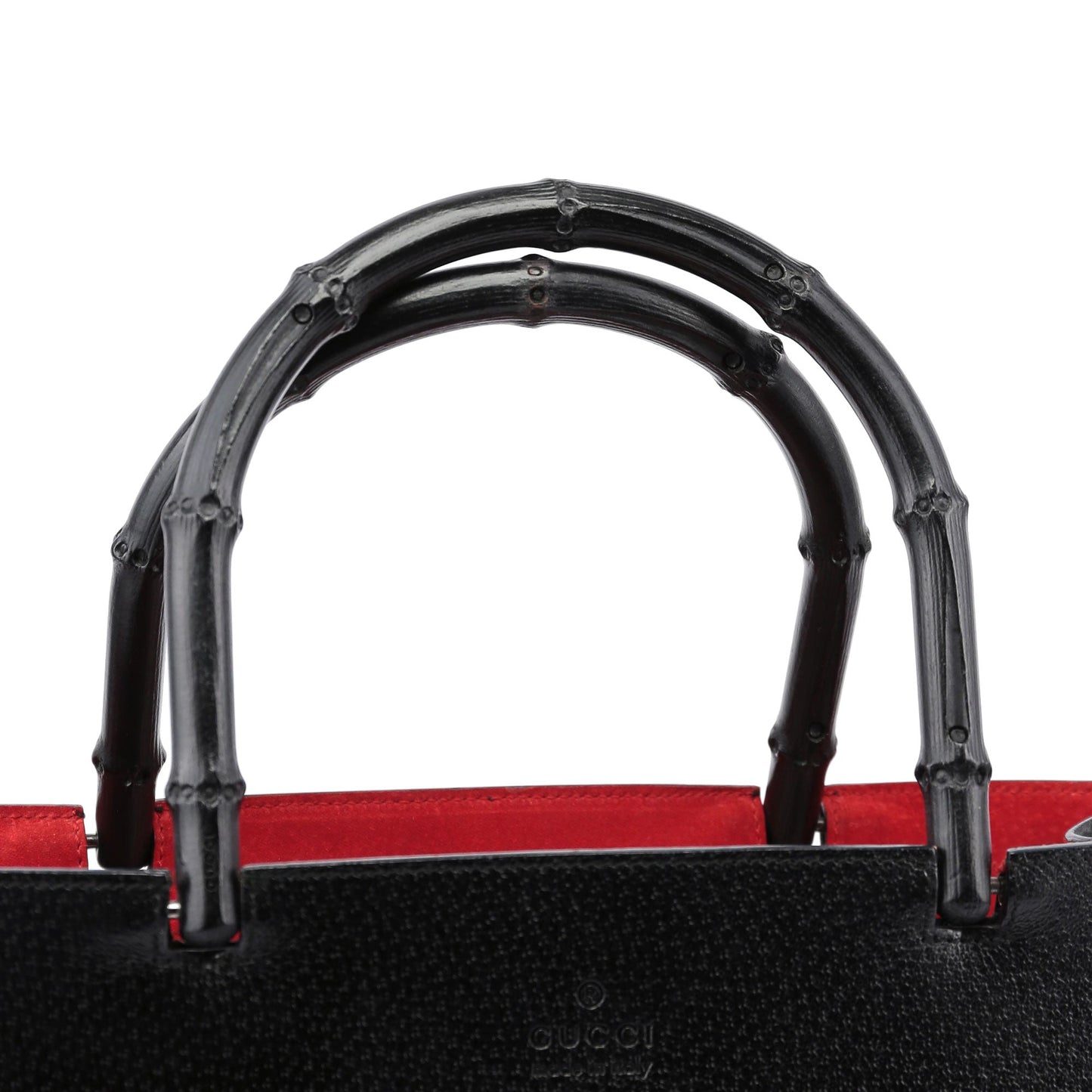 Black Red Bamboo Tote